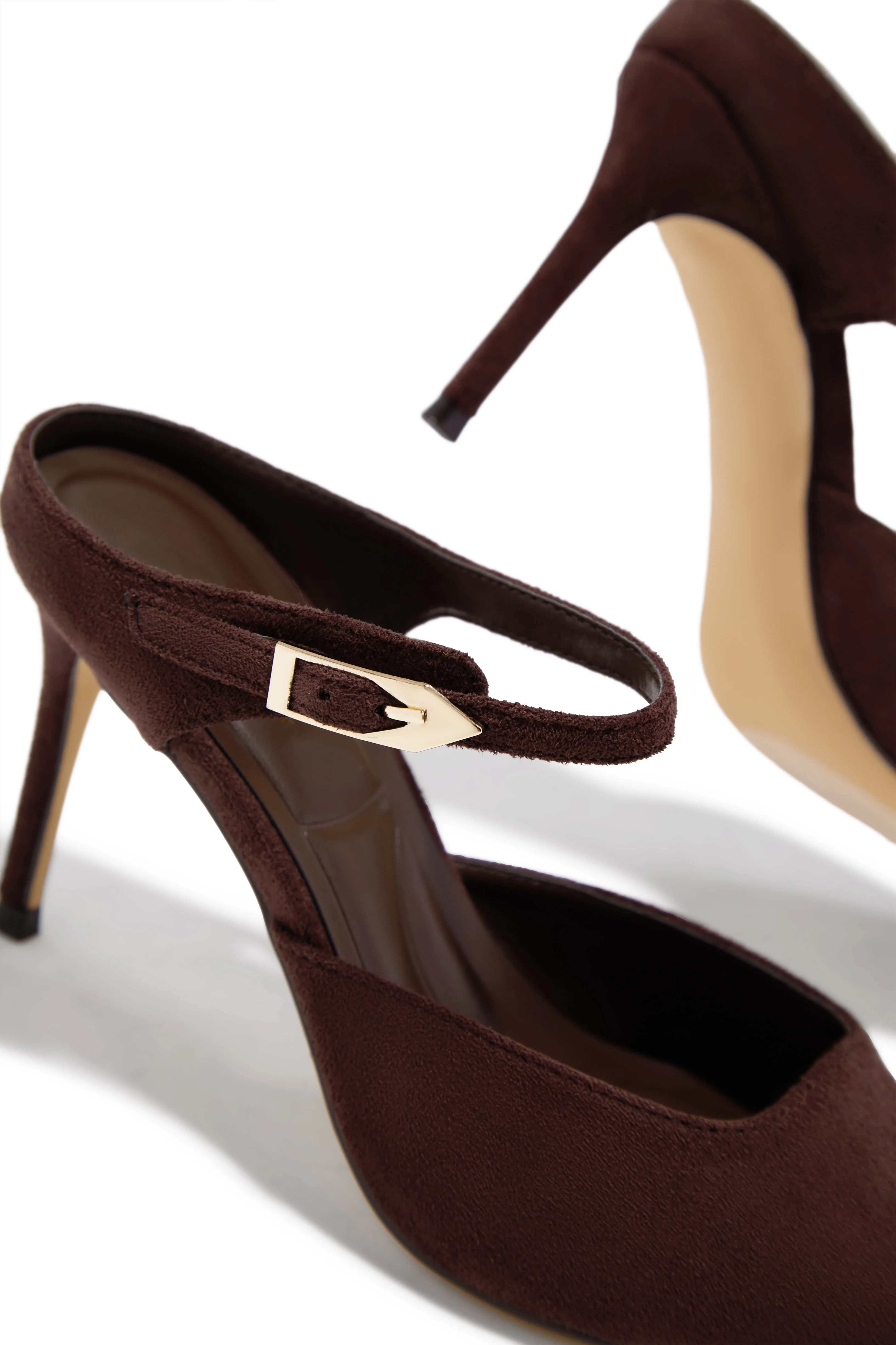 Kaley Mule Heel Pumps - Brown - Image 2