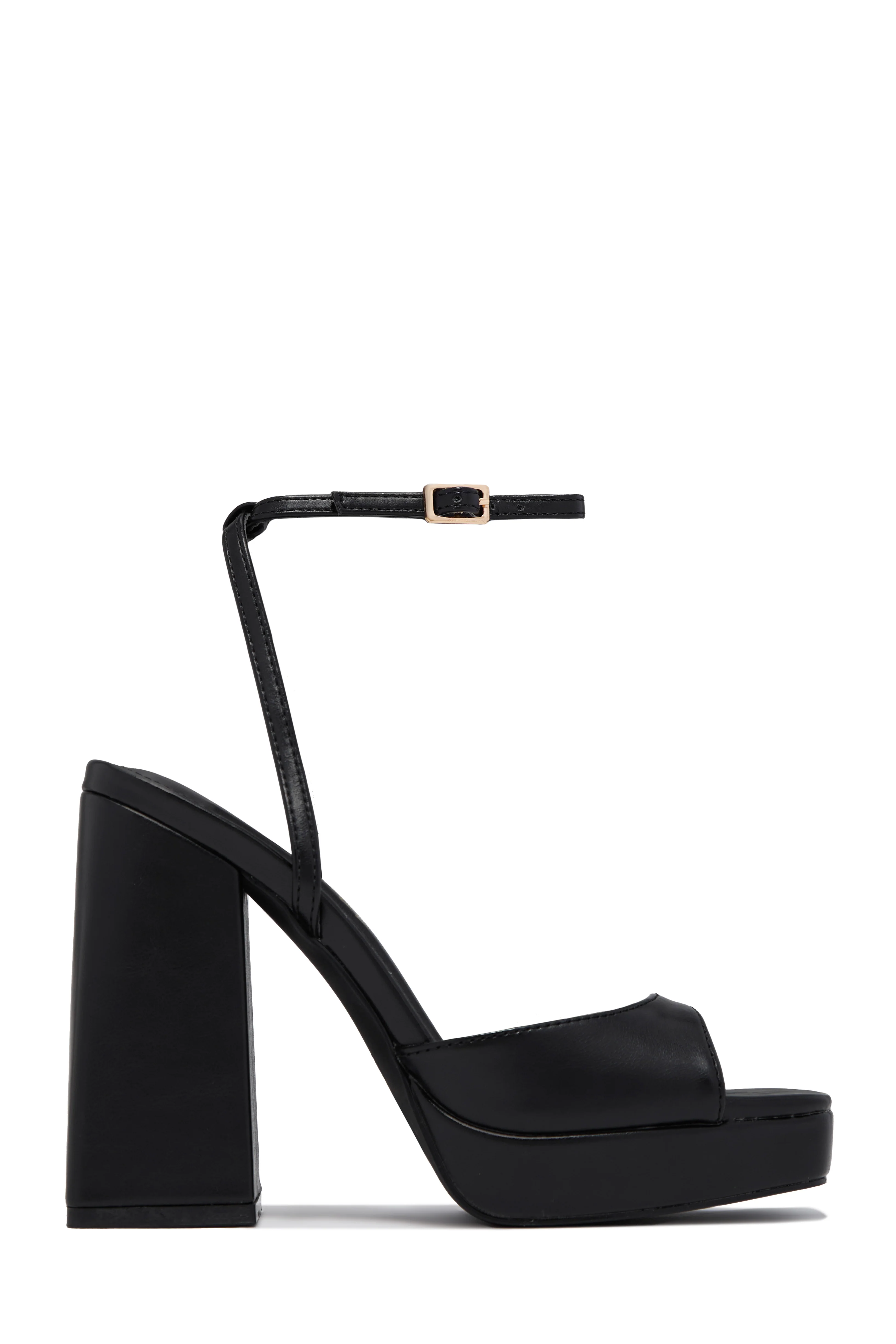 Kami Platform Block Heels - Black - Image 4