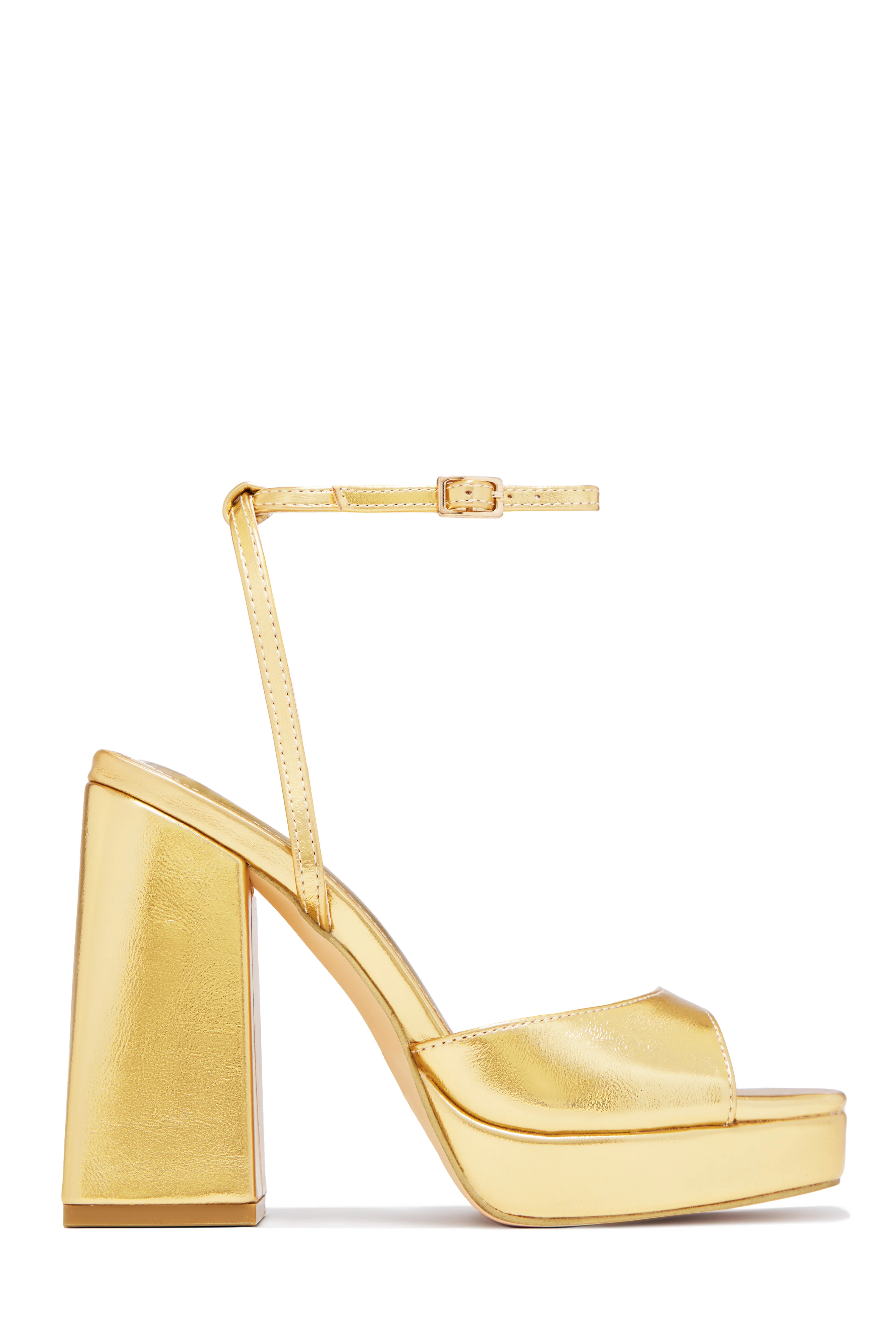 Kami Platform Block Heels - Gold - Image 5
