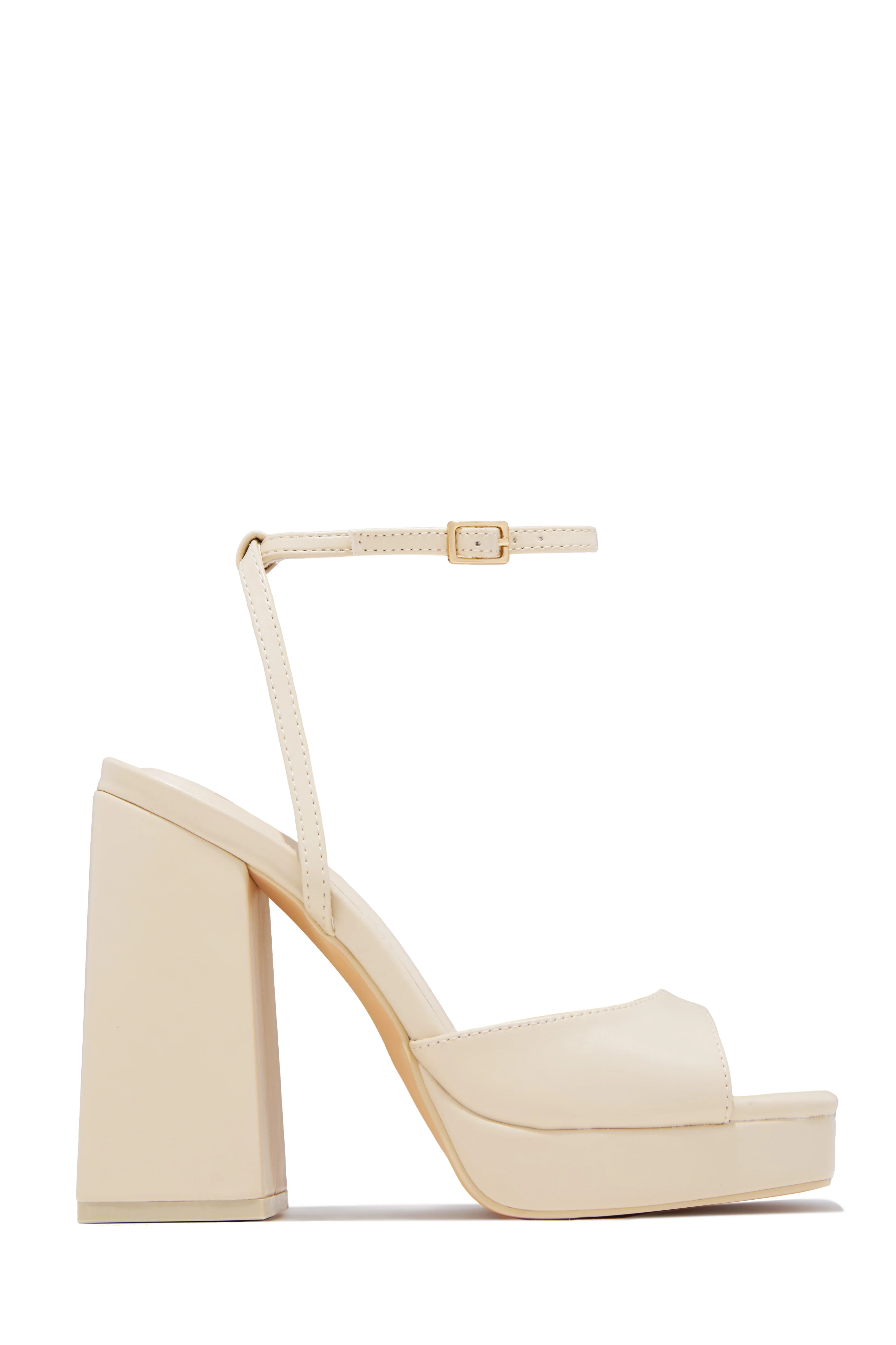 Kami Platform Block Heels - Ivory - Image 3