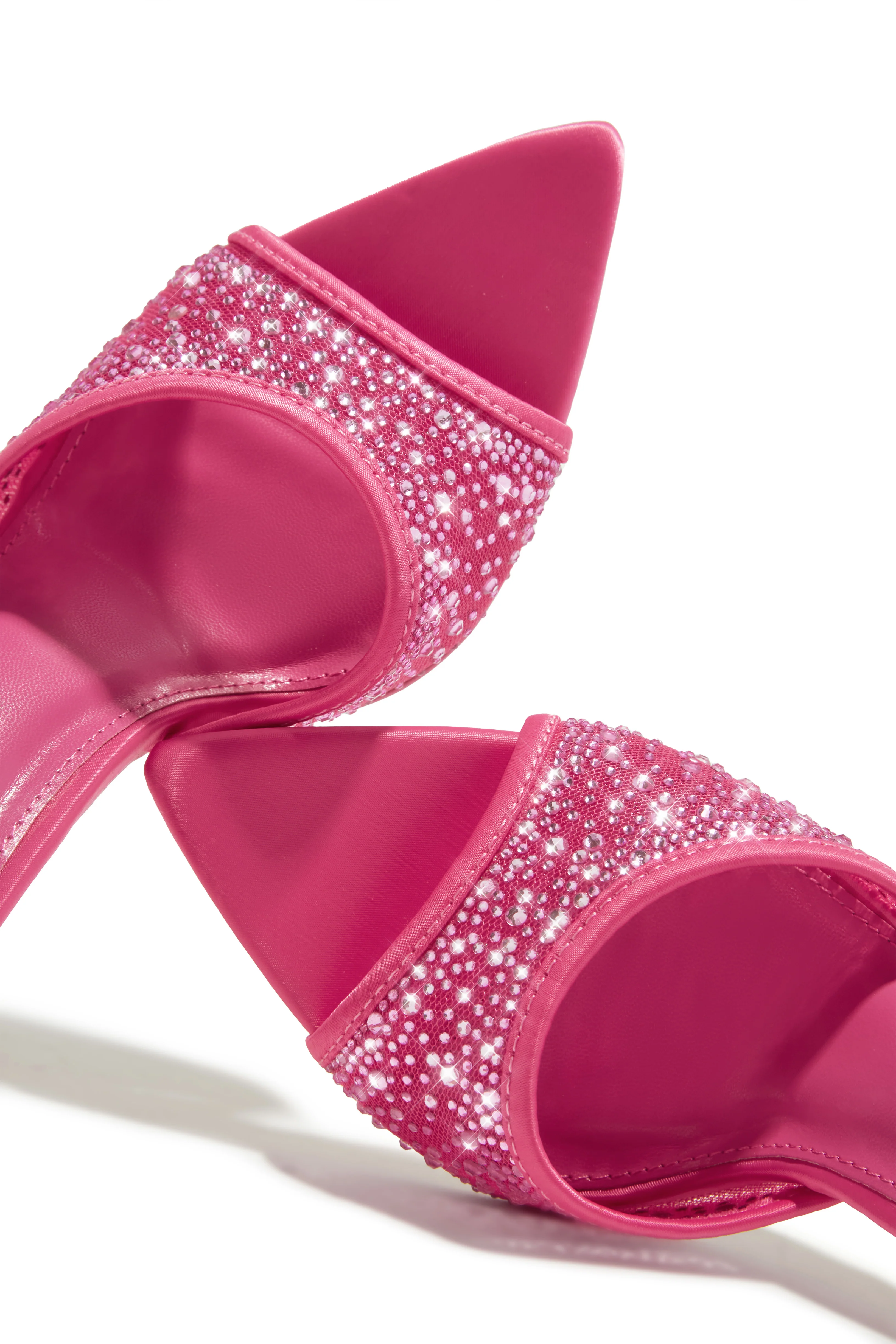 Kari Embellished High Heel Mules - Pink - Image 2