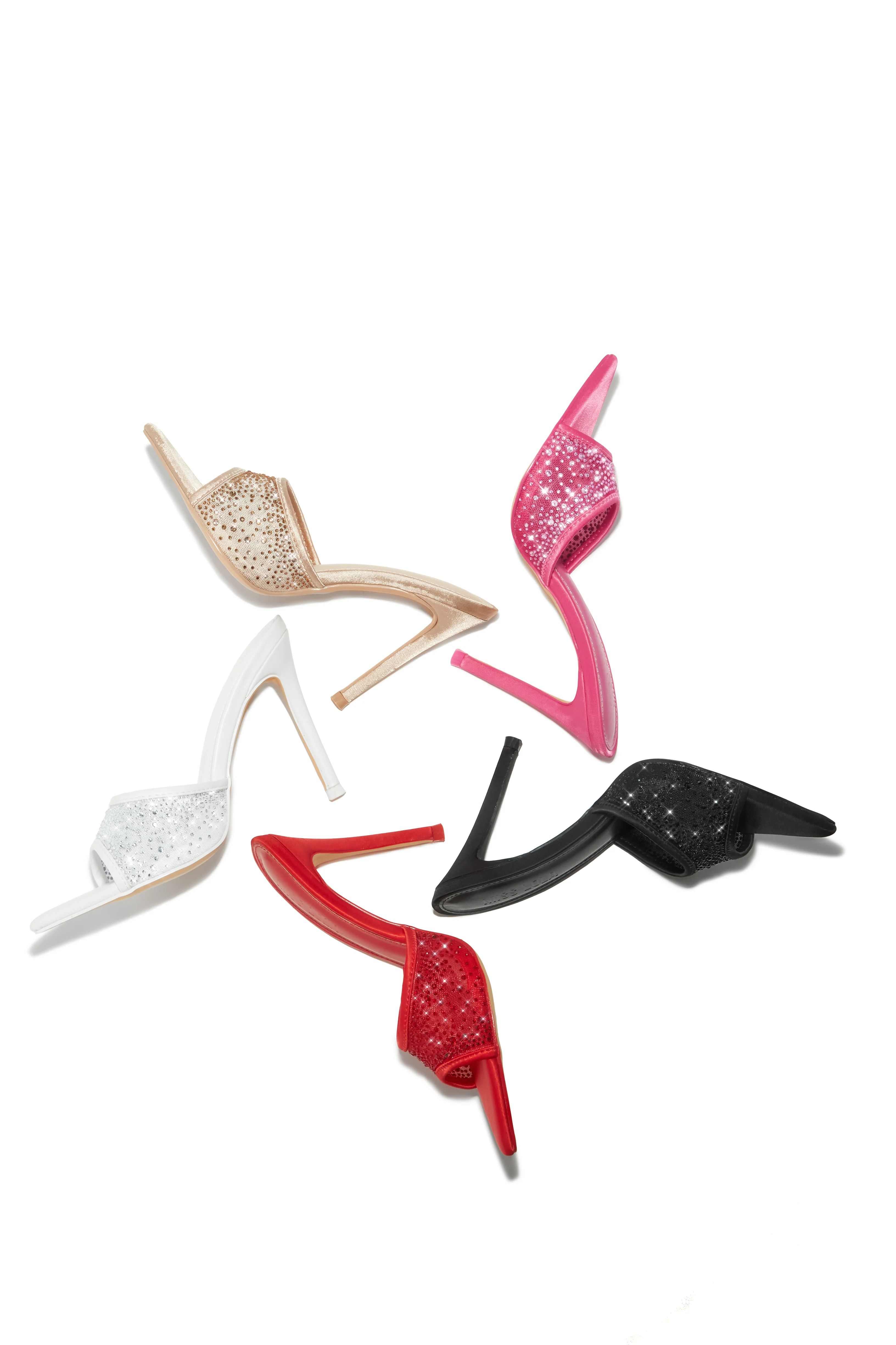 Kari Embellished High Heel Mules - Pink - Image 7