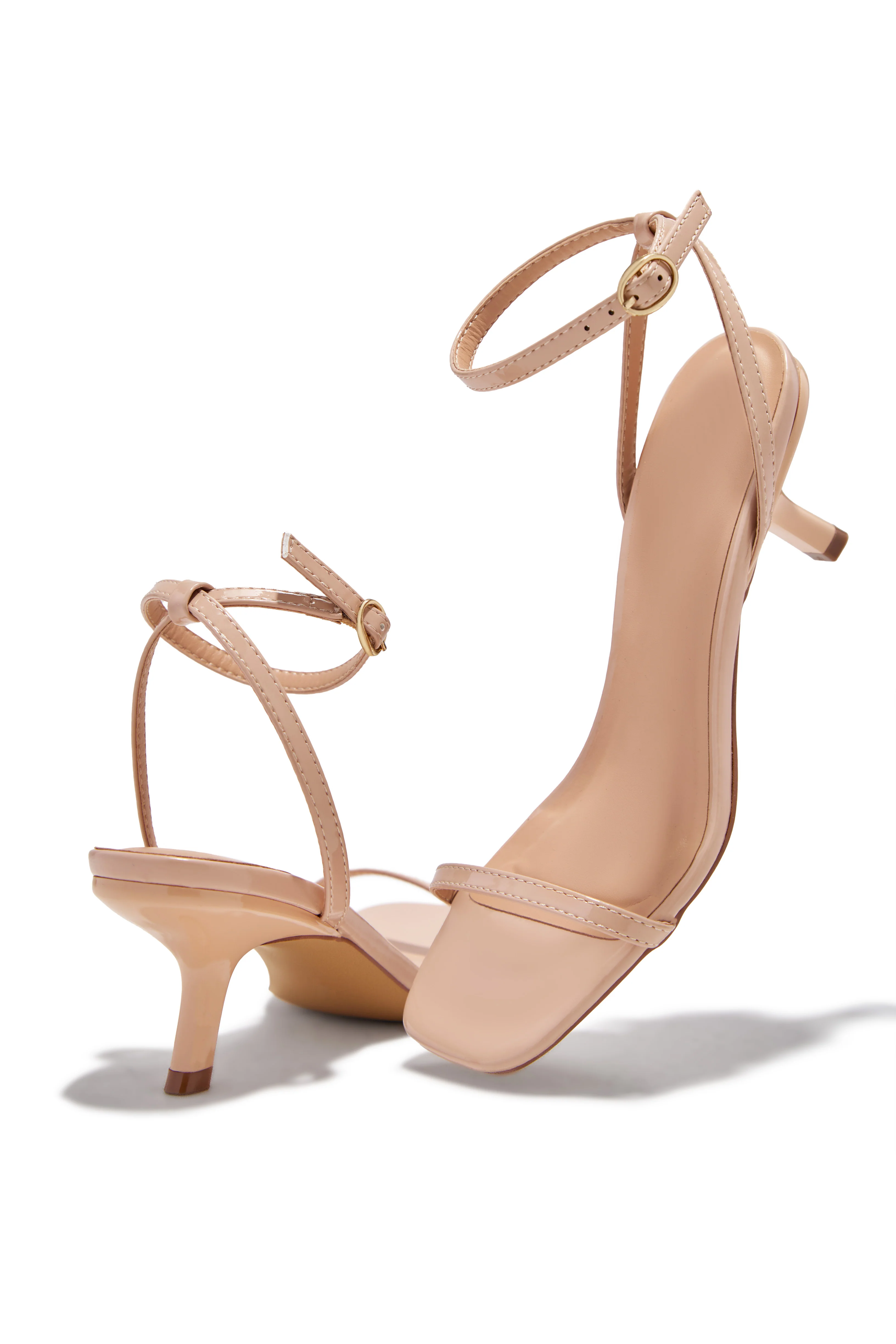 Karolay Ankle Strap Mid Heels - Nude - Image 2