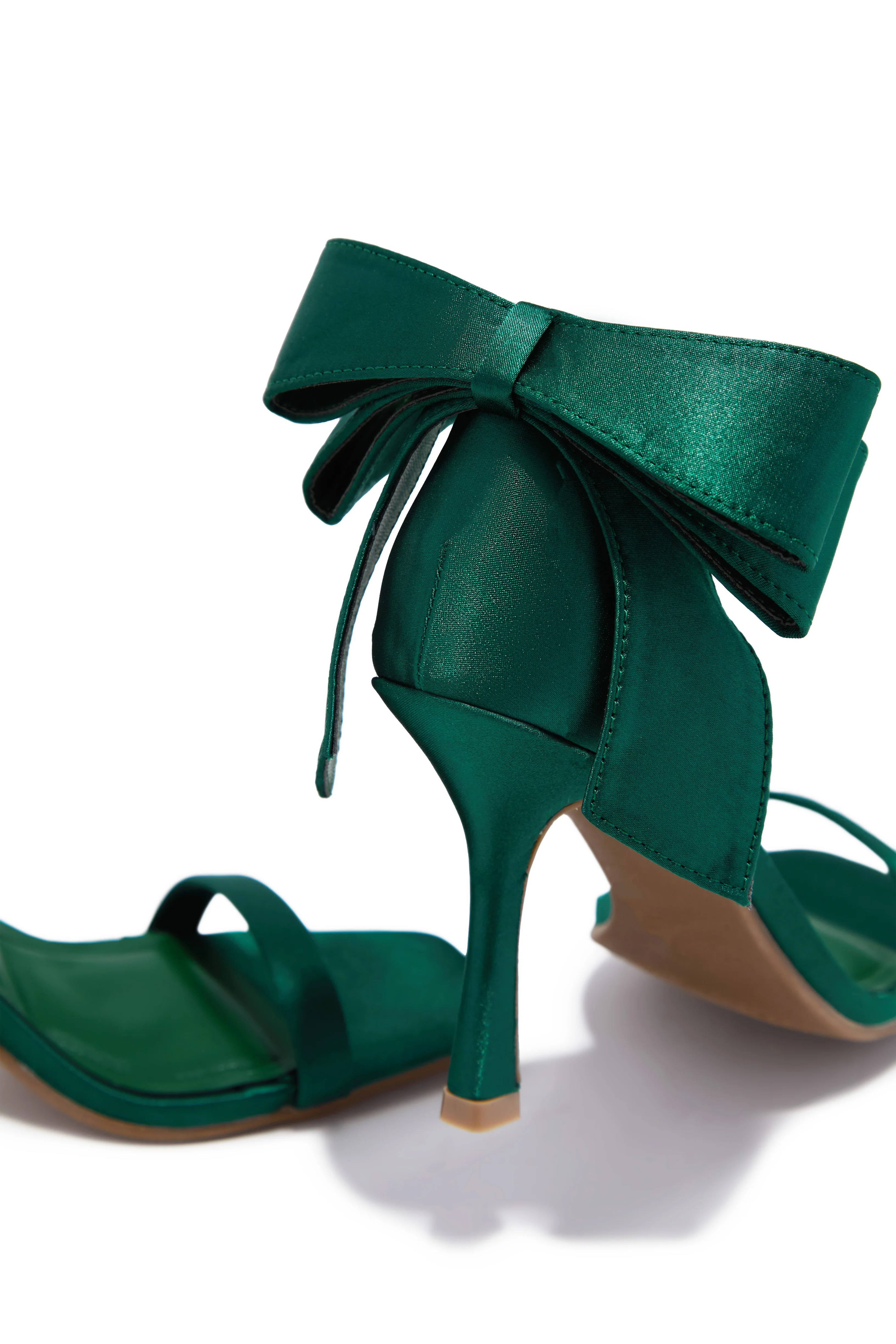 Kelli Single Sole Bow Heels - Emerald - Image 2