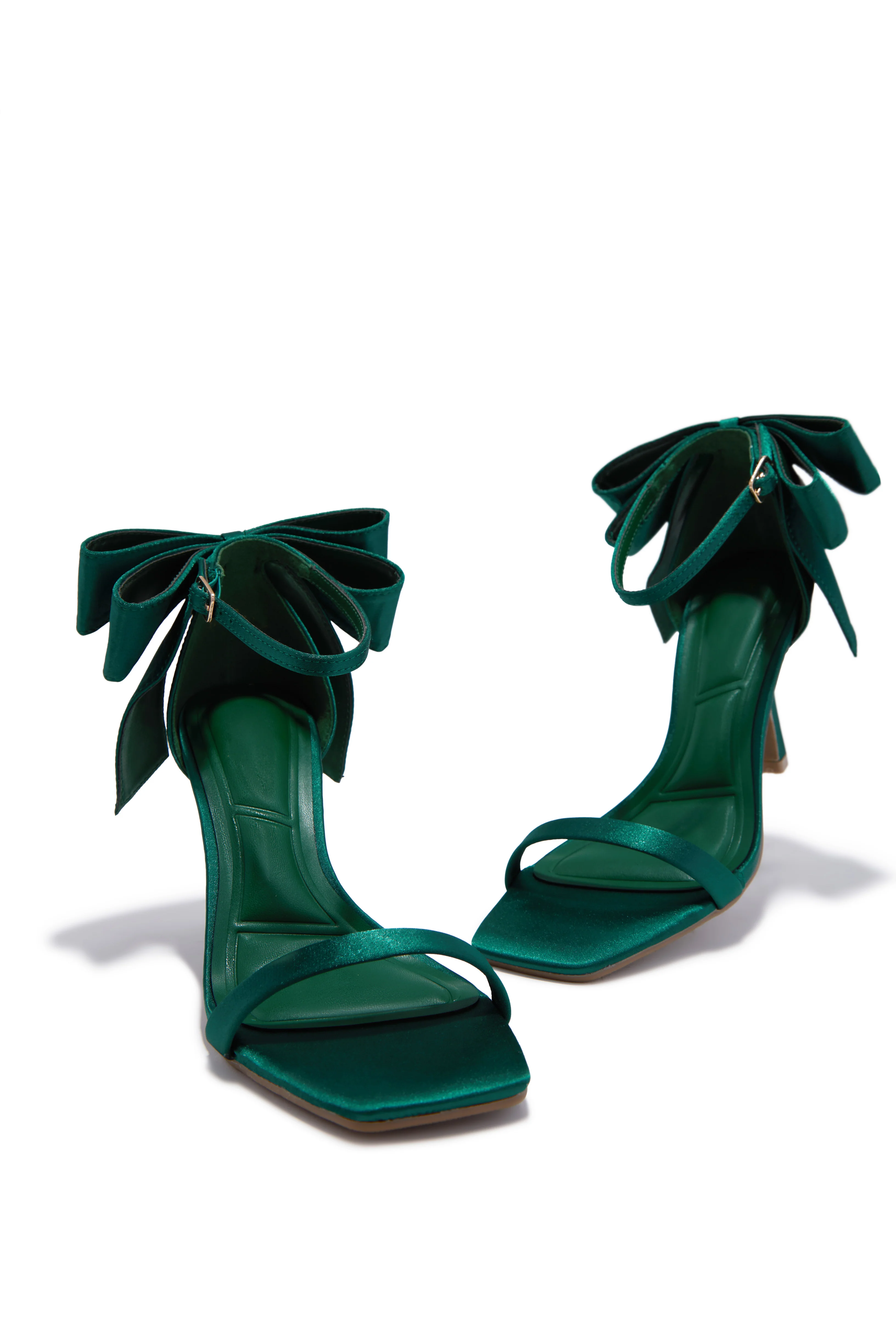 Kelli Single Sole Bow Heels - Emerald - Image 4