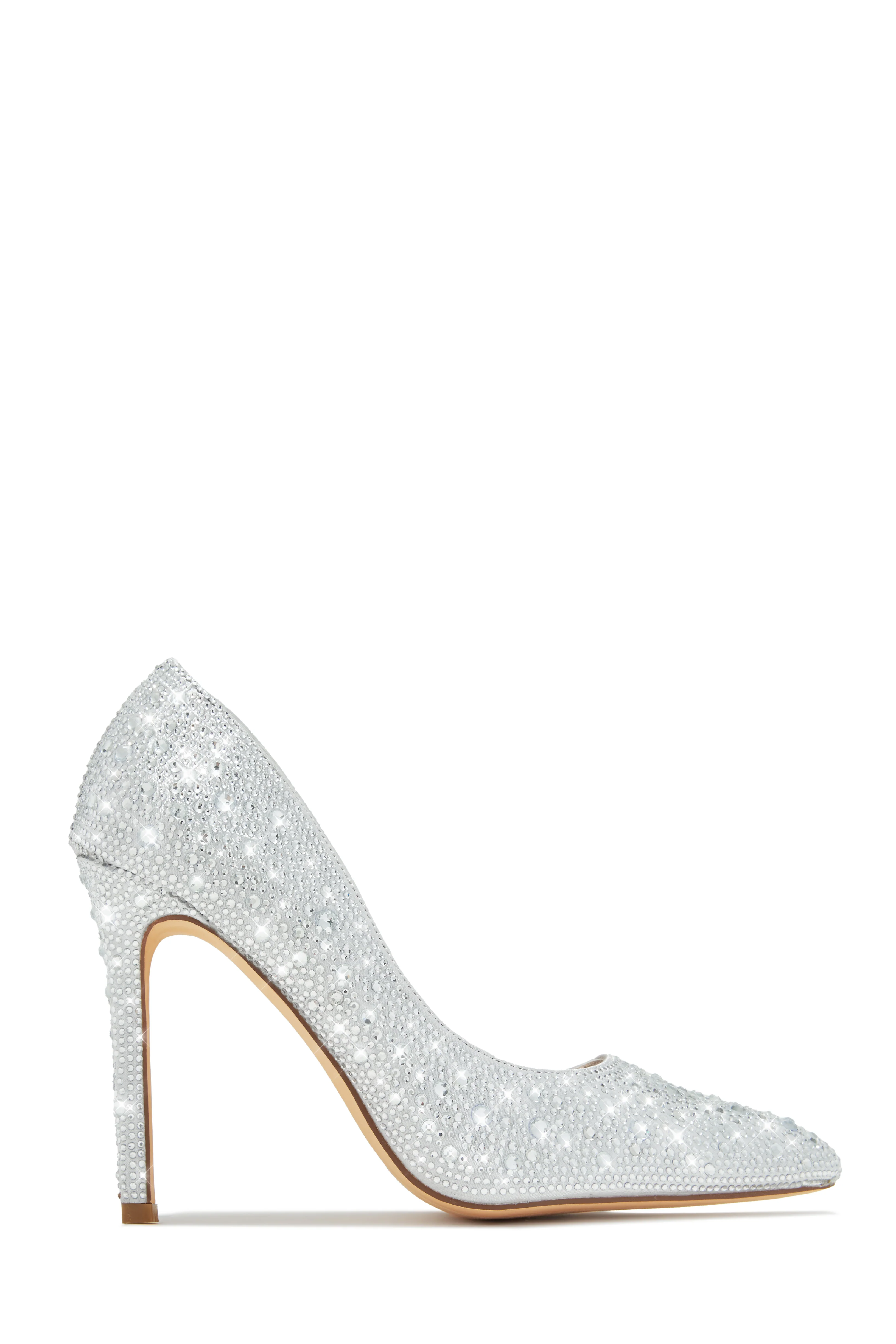 Kelly Embellished High Heel Pumps - Silver - Image 4