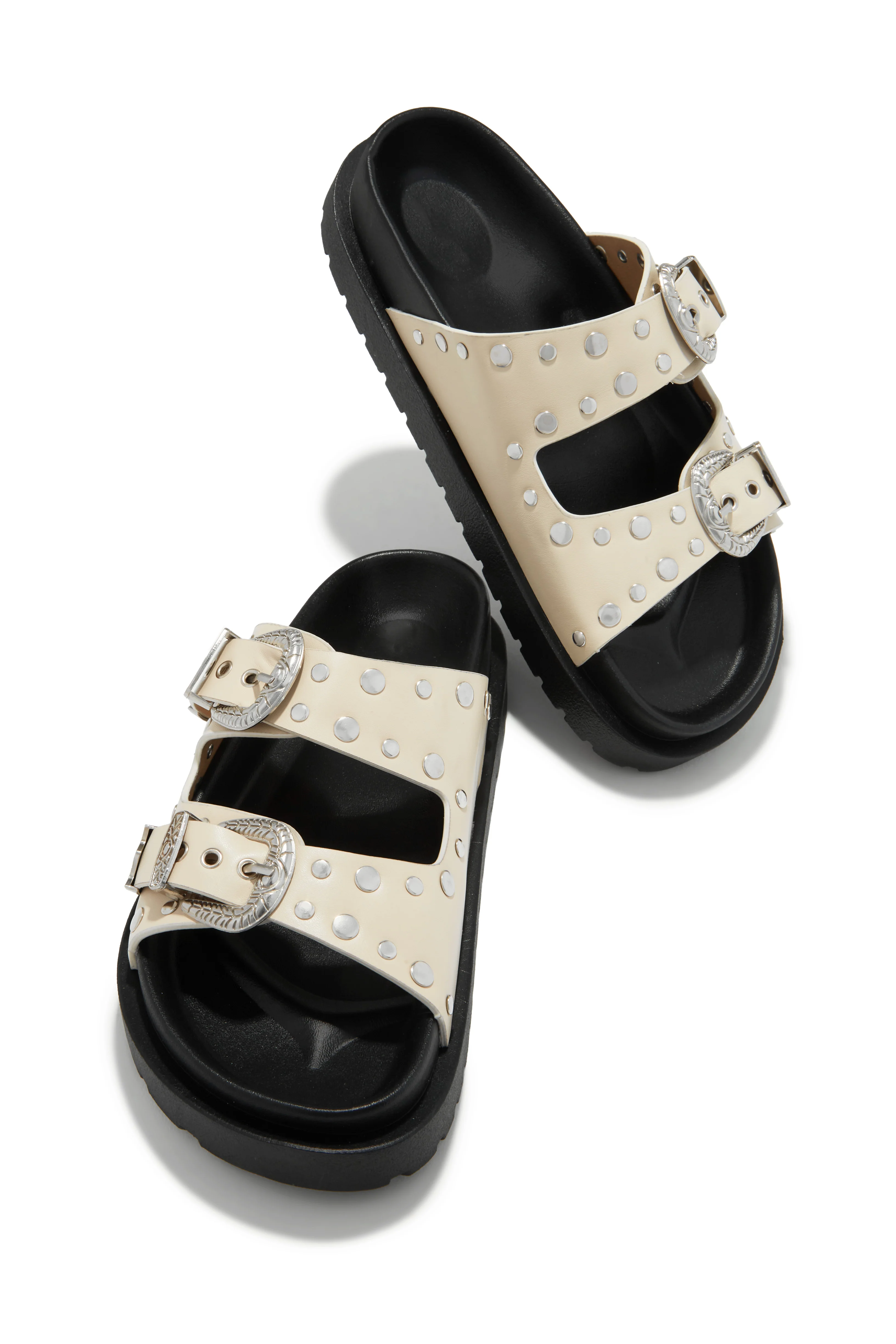 Kenzia Chunky Slip On Sandals - Bone - Image 7