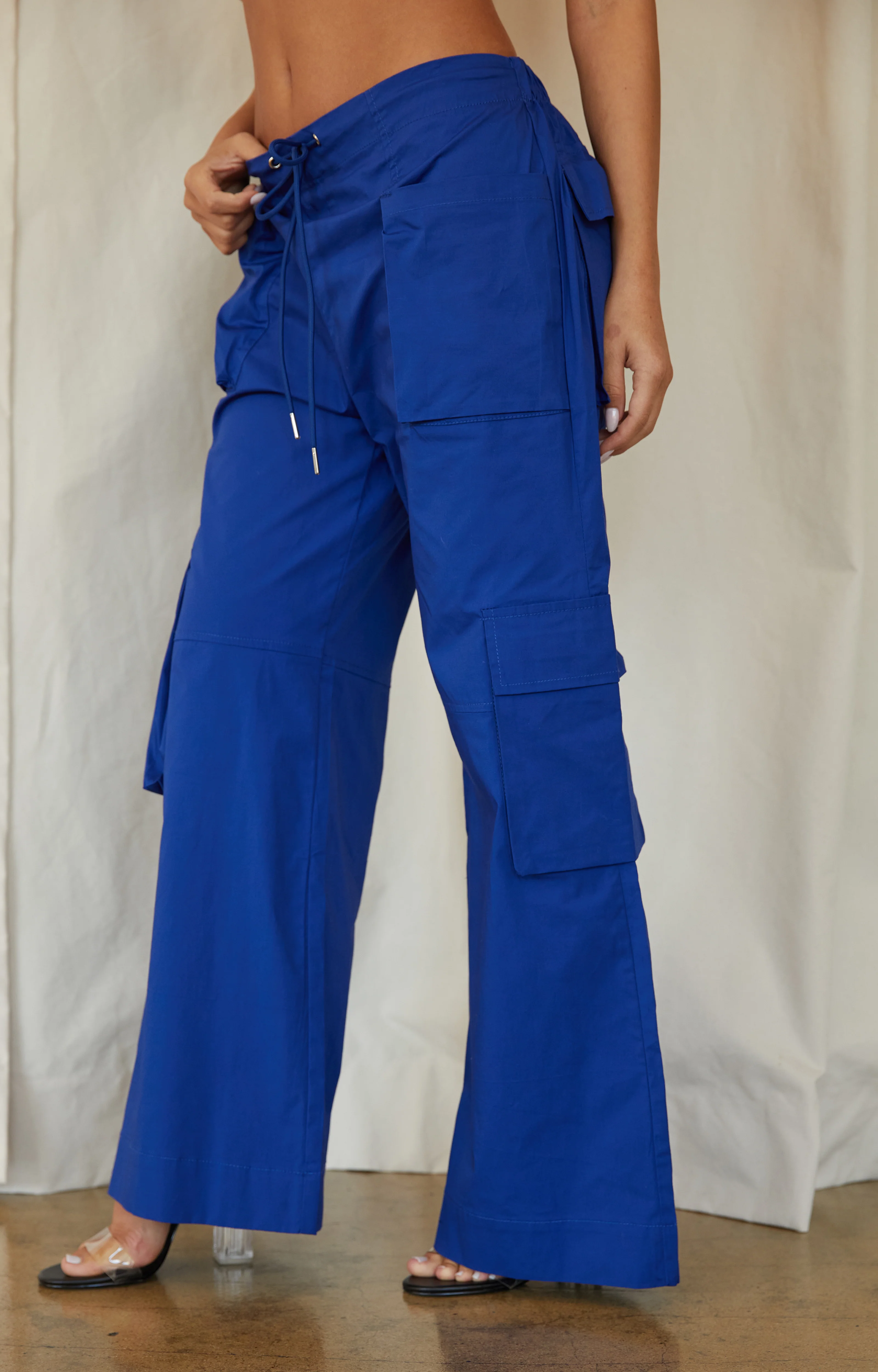 Kenzy Wide Leg Cargo Pant - Blue - Image 7
