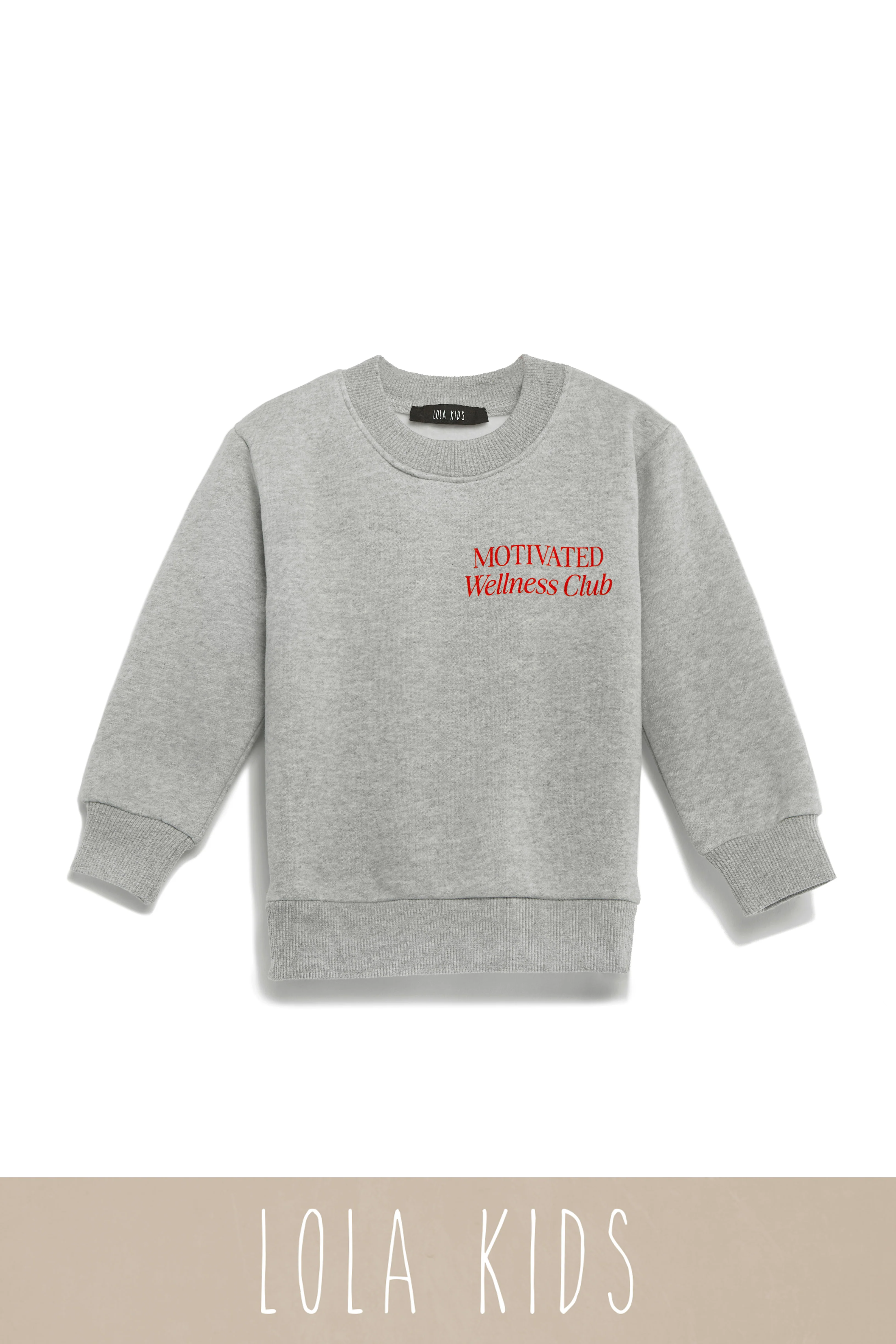 Kids Motivated Wellness Club Kids Exclusive Crewneck - Grey - Image 5