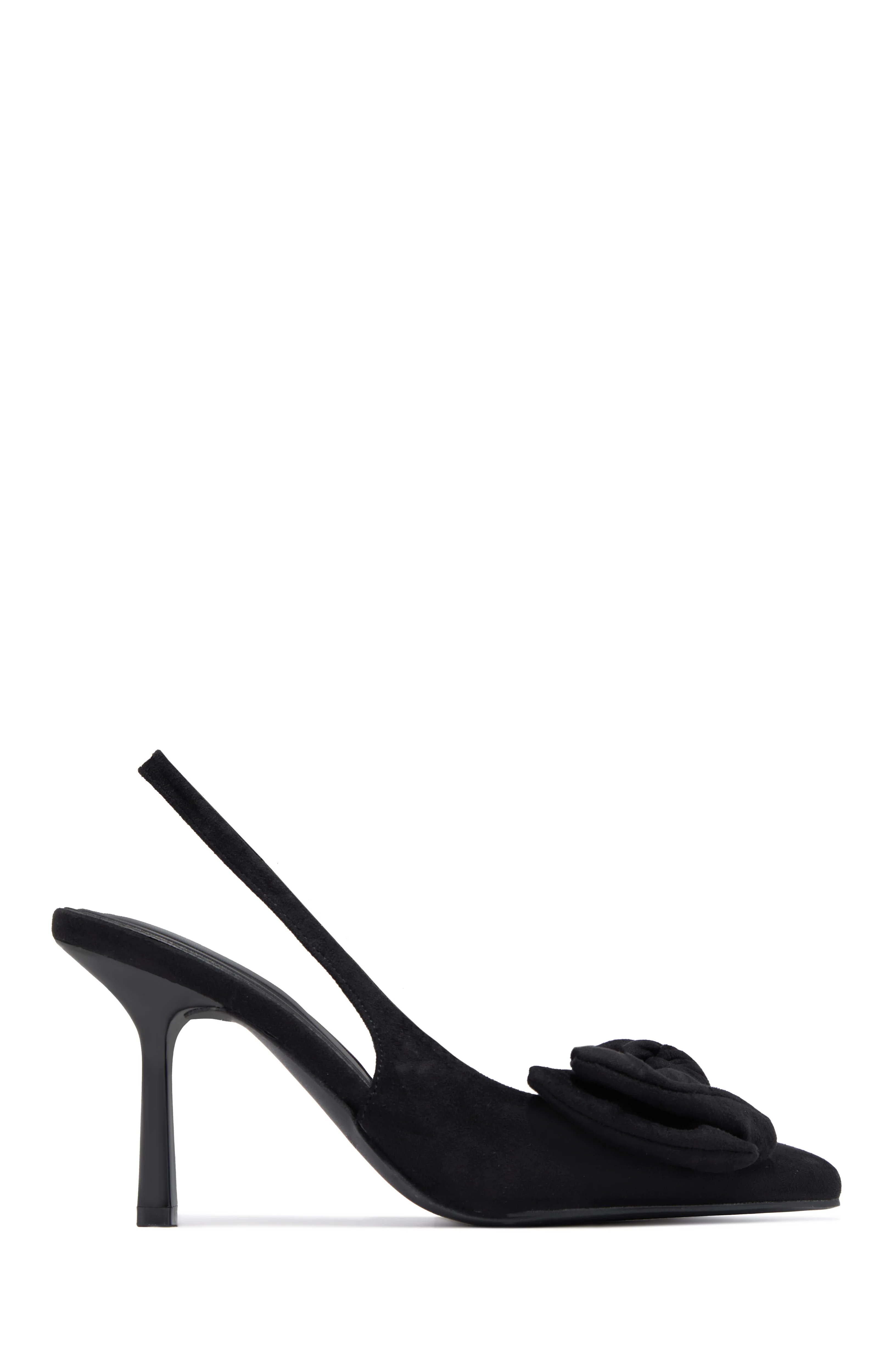 Kirstie Bow Slingback Pumps - Black - Image 7