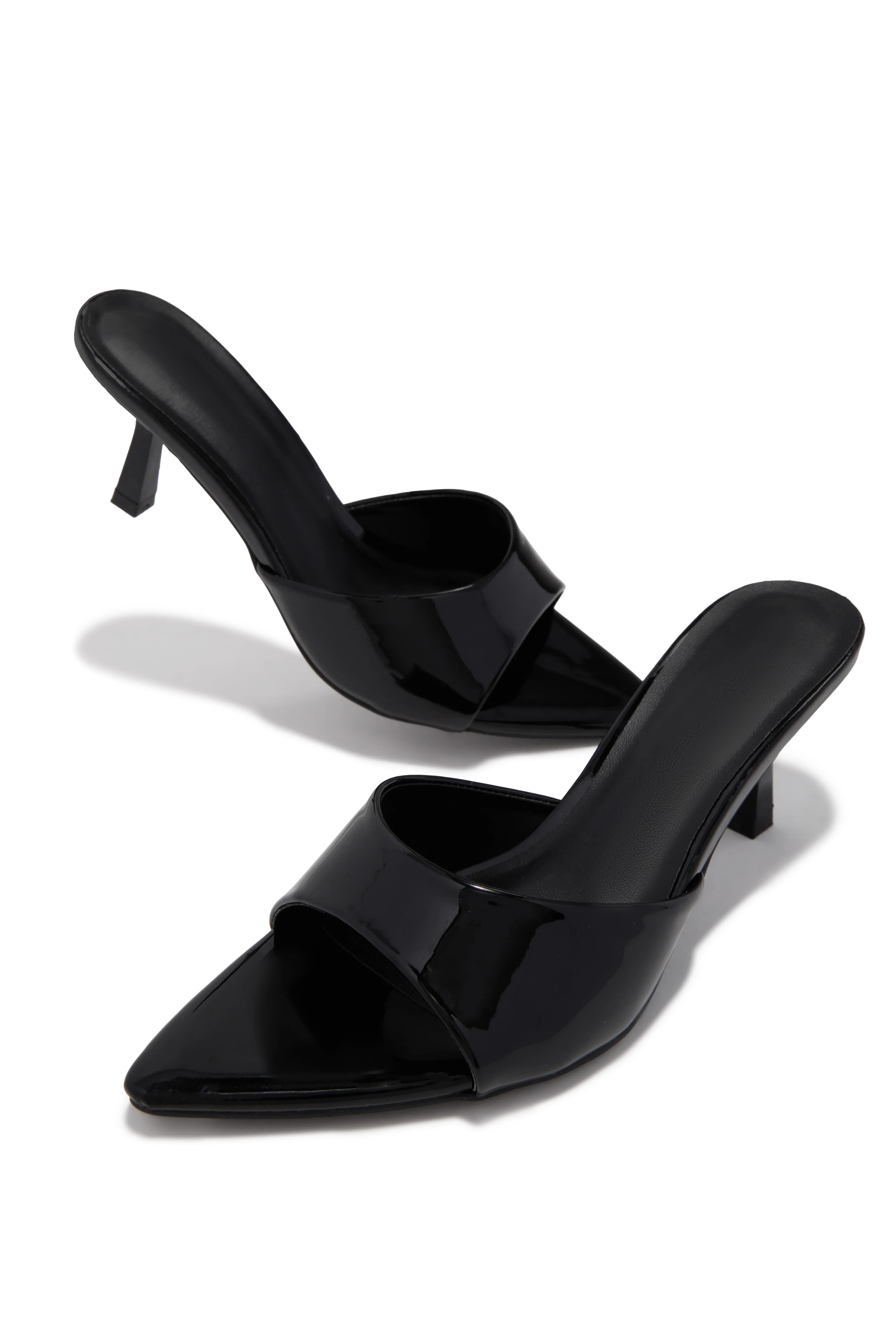 Kristie Mid Heel Mules - Black - Image 3