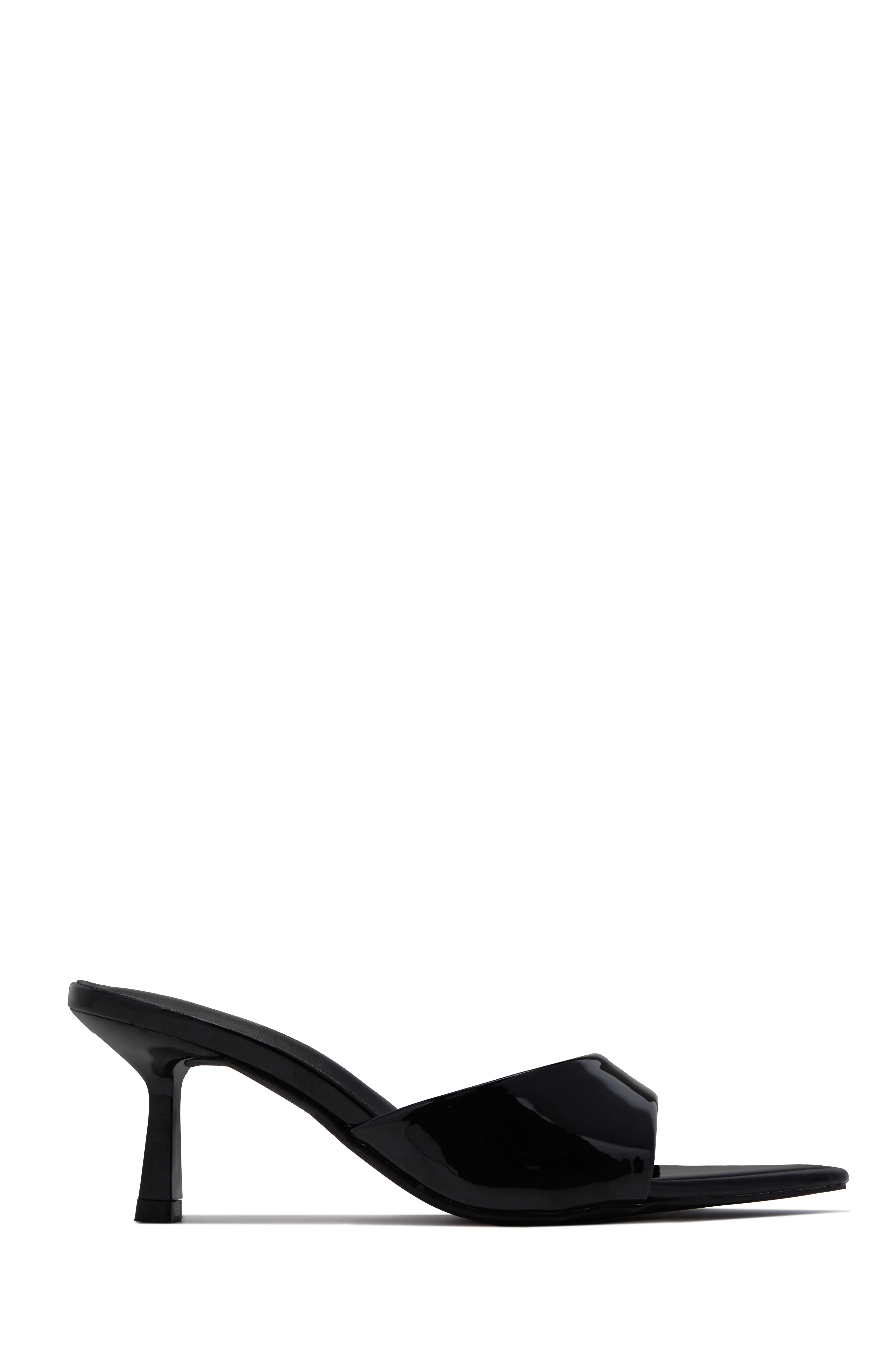 Kristie Mid Heel Mules - Black - Image 4