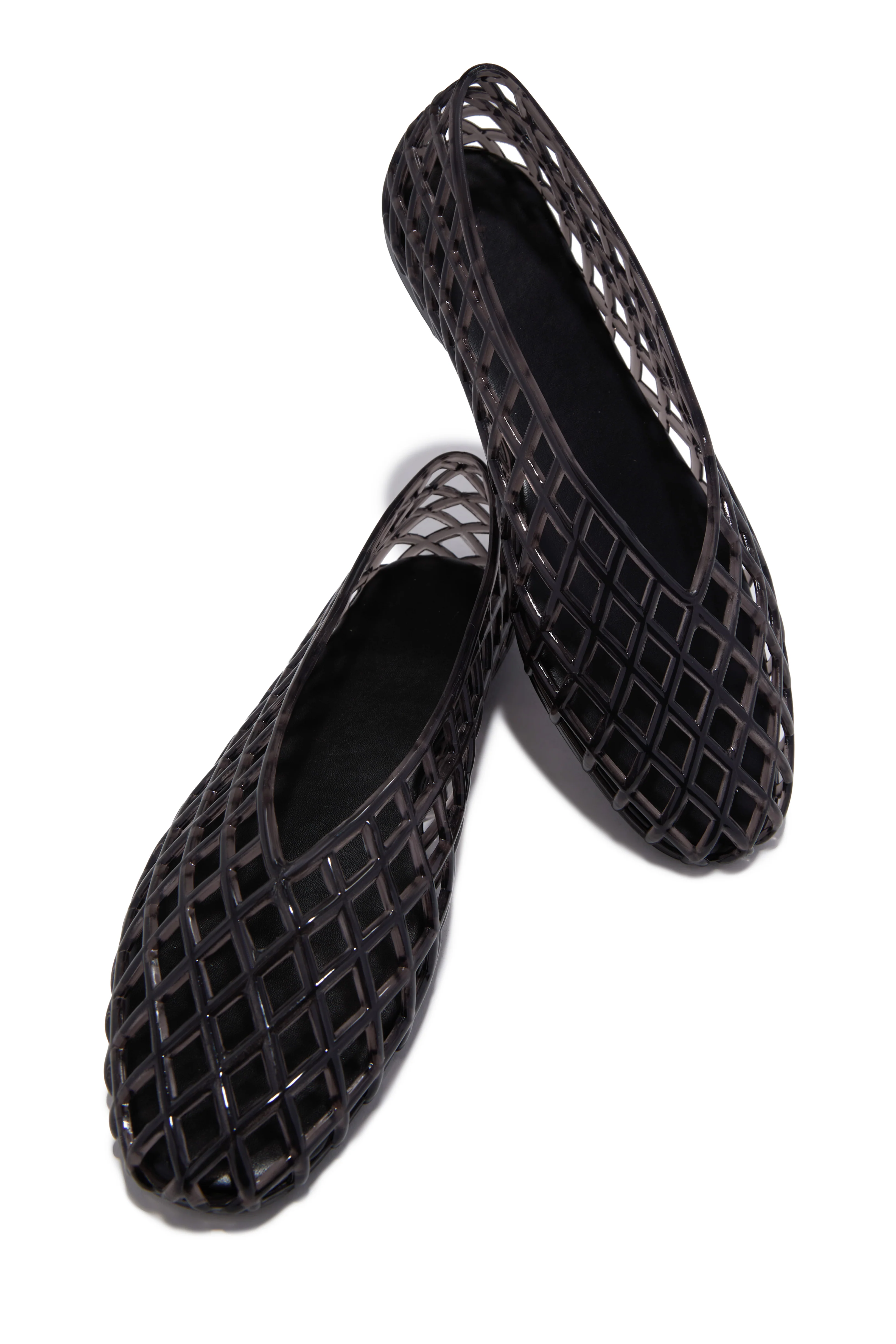 Layla Jelli Flats - Black - Image 3