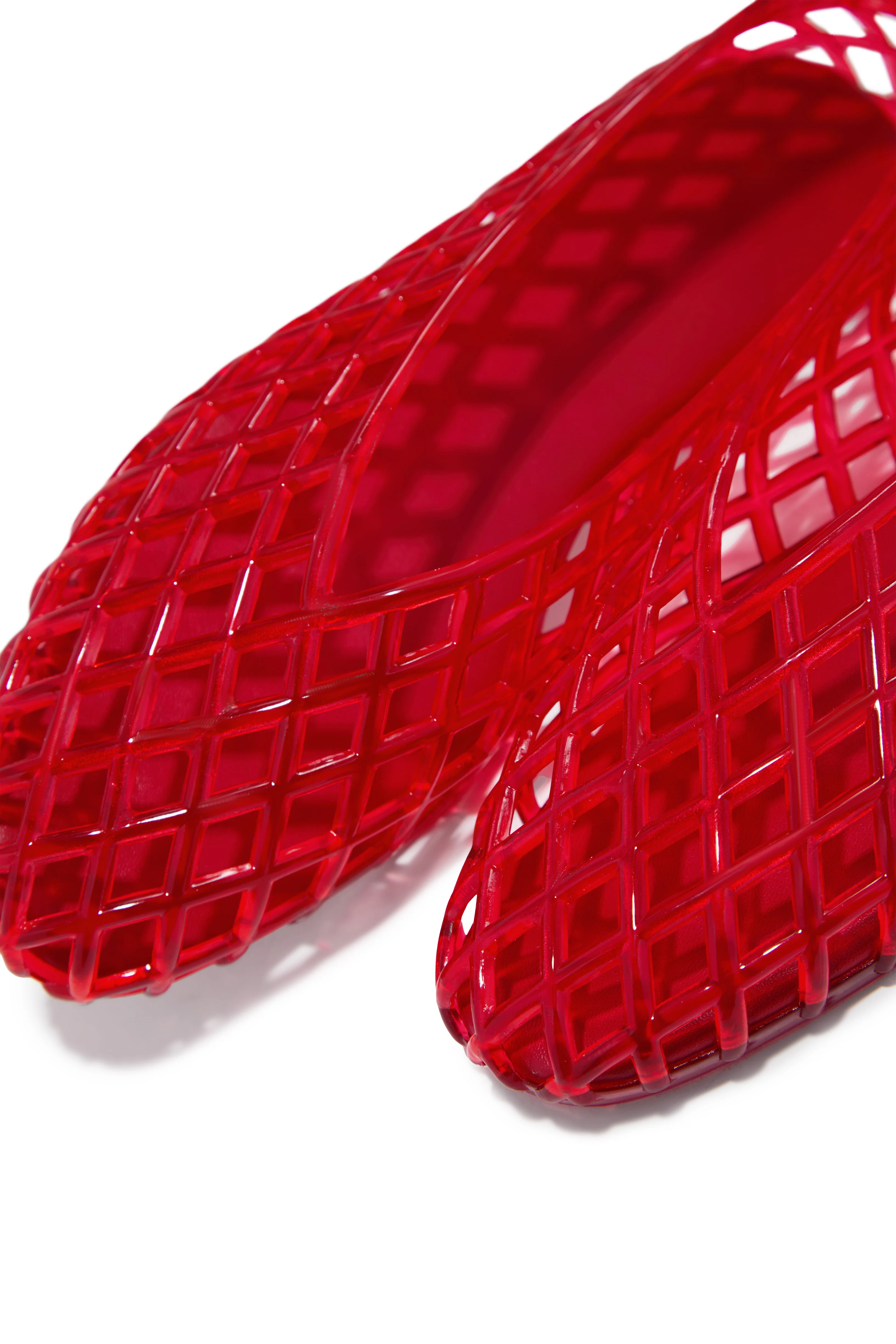 Layla Jelli Flats - Red - Image 3