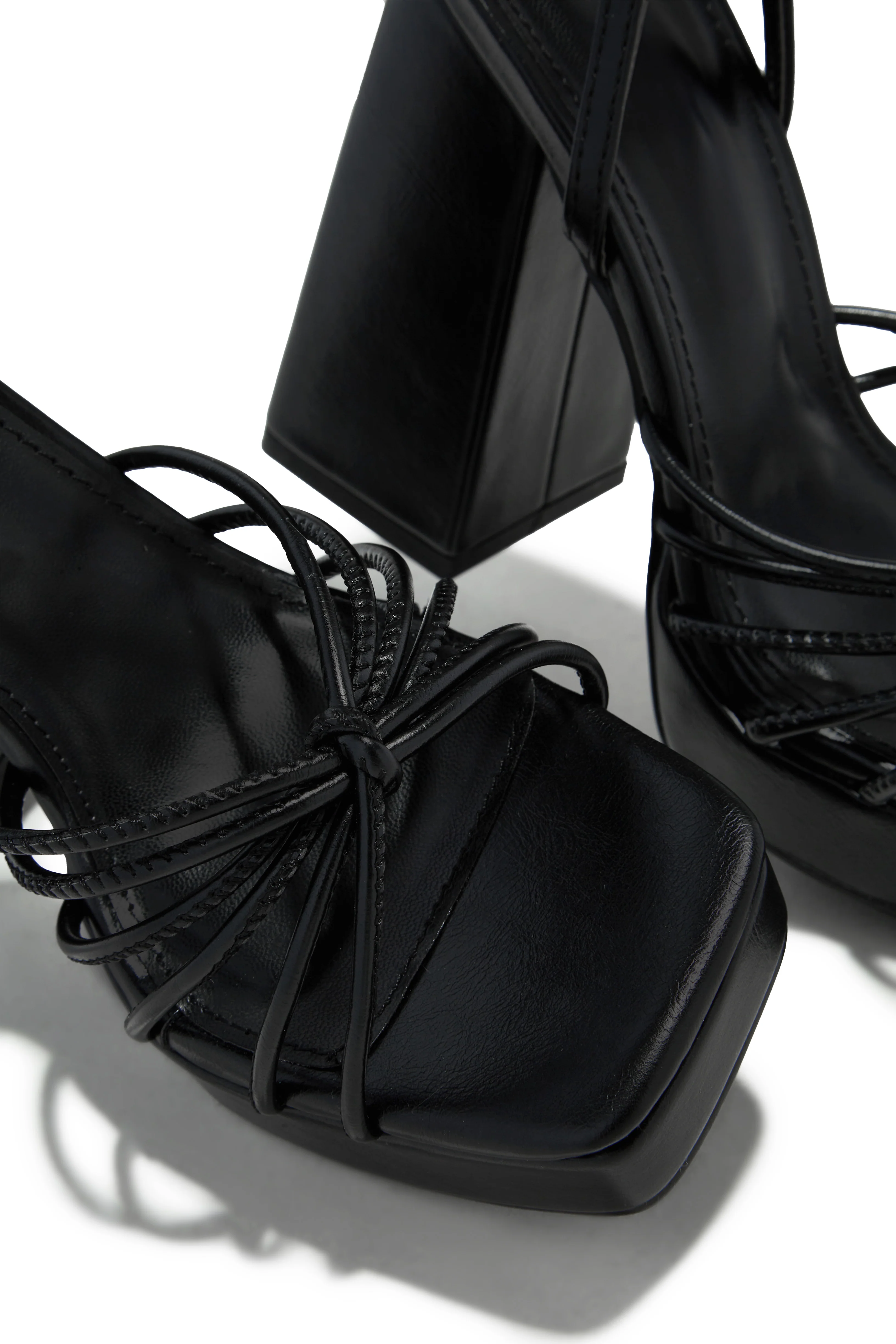 Lelia Platform Block Heels - Black - Image 3
