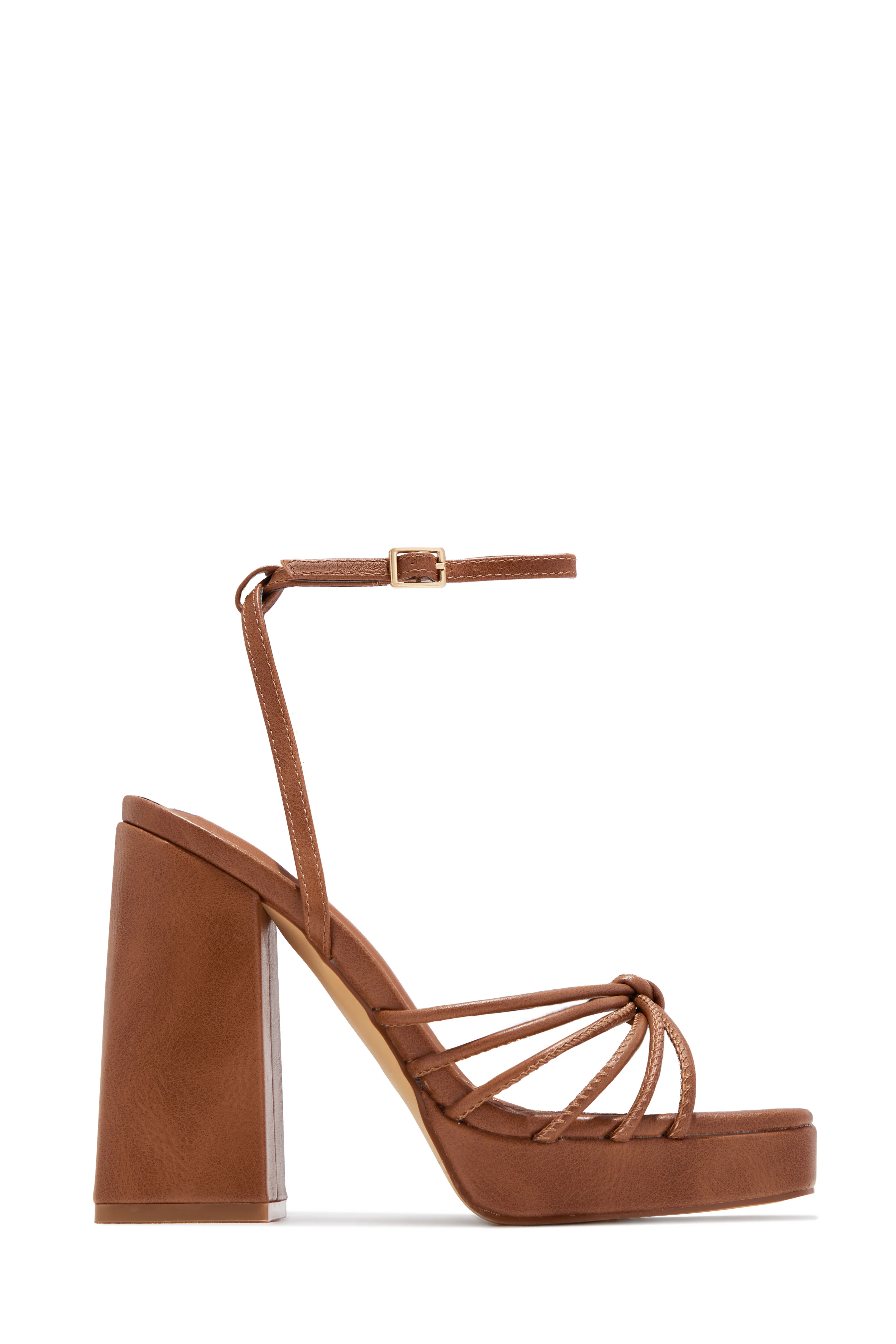Lelia Platform Block Heels - Tan - Image 3