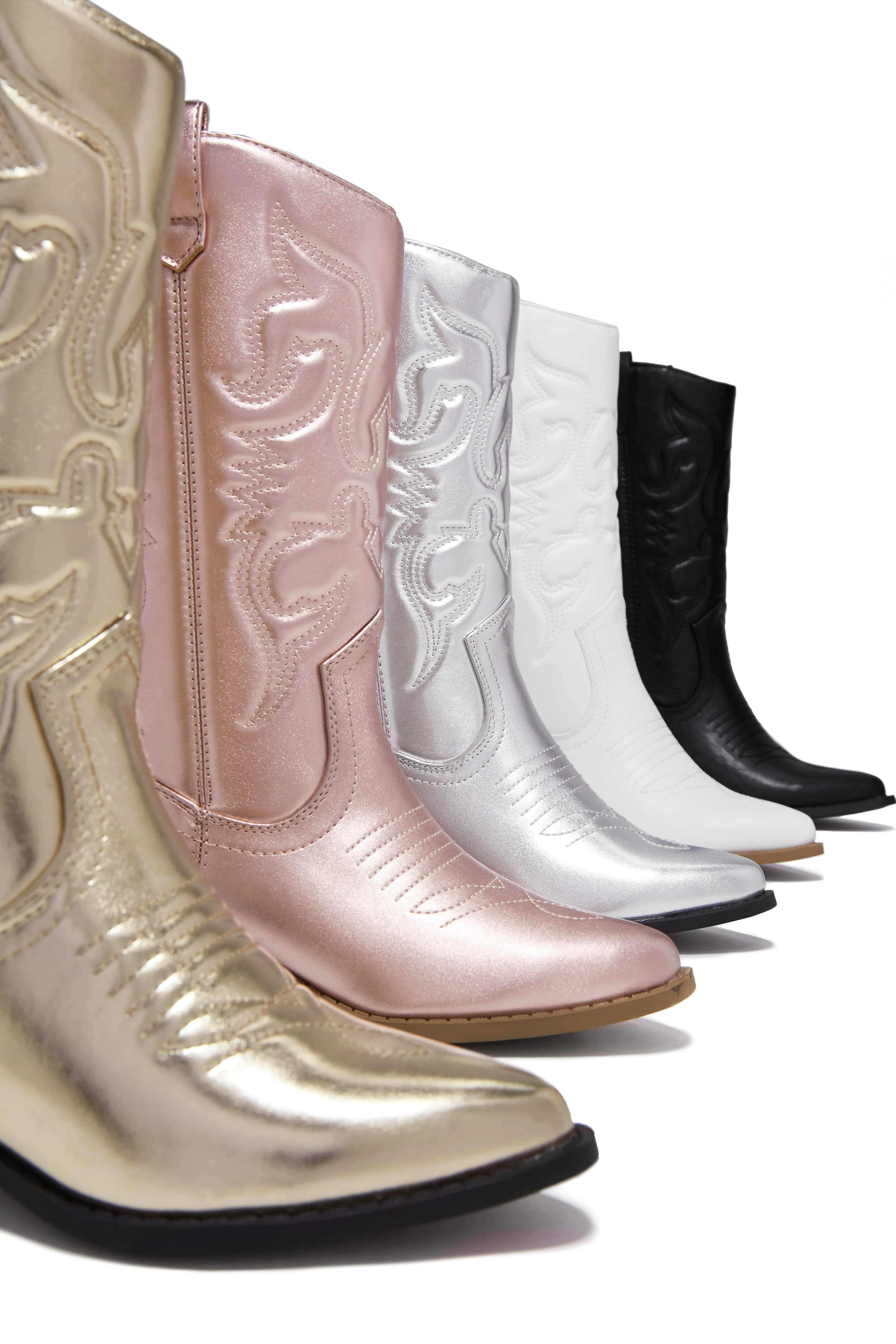 Libby Cowgirl Boots - Gold - Image 4
