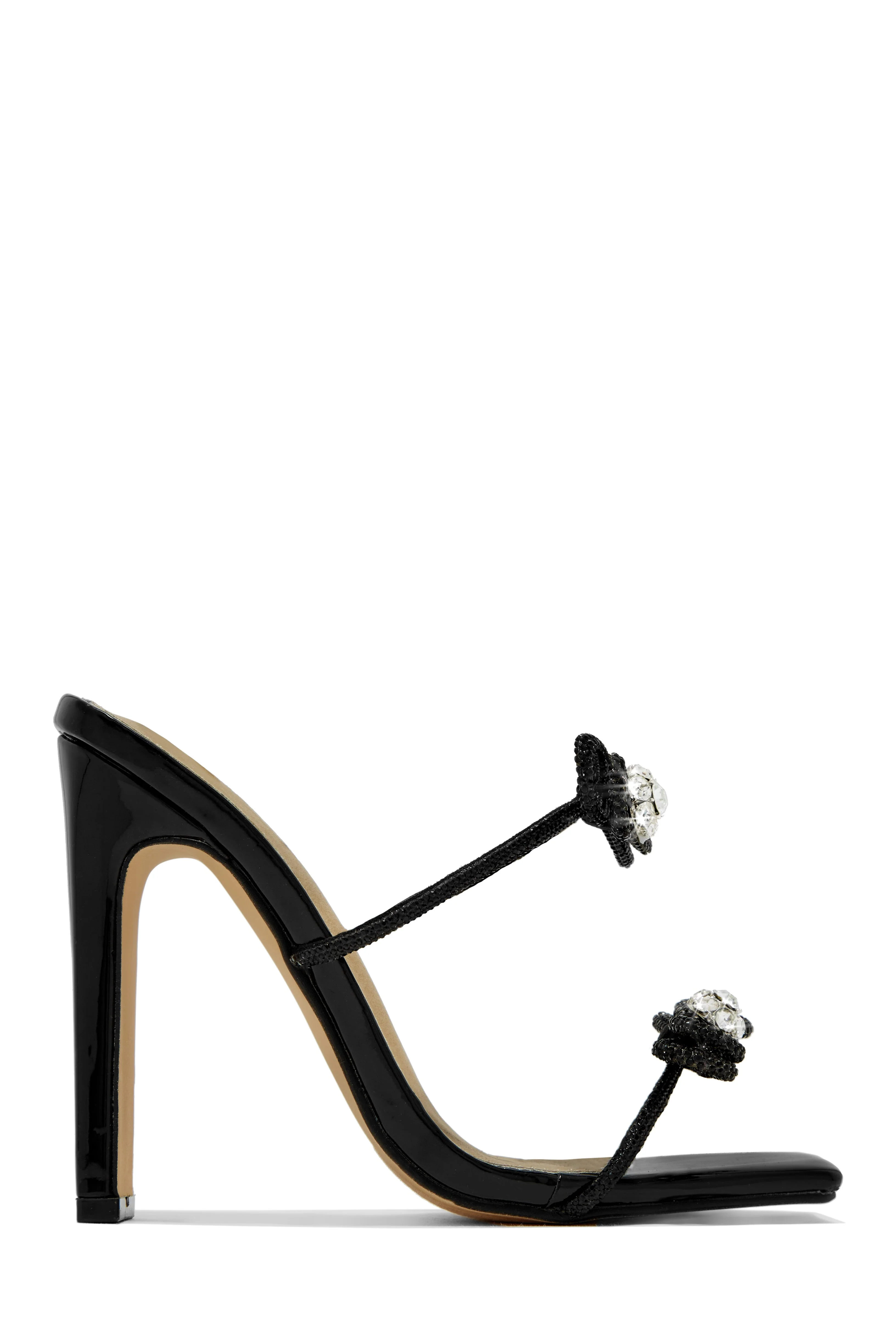 Life Is A Party Embellished High Heel Mules - Denim - Image 11