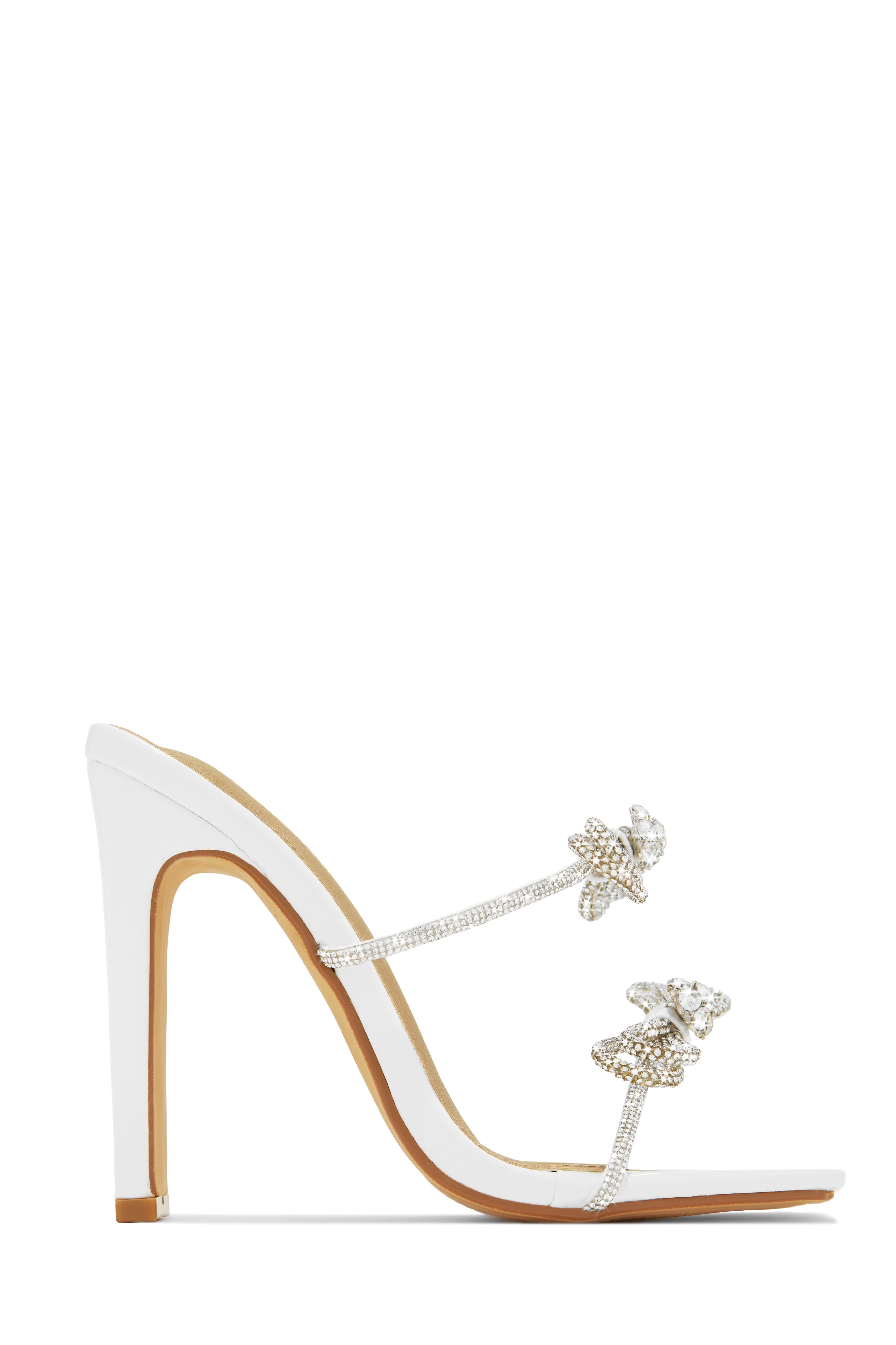 Life Is A Party Embellished High Heel Mules - Denim - Image 12