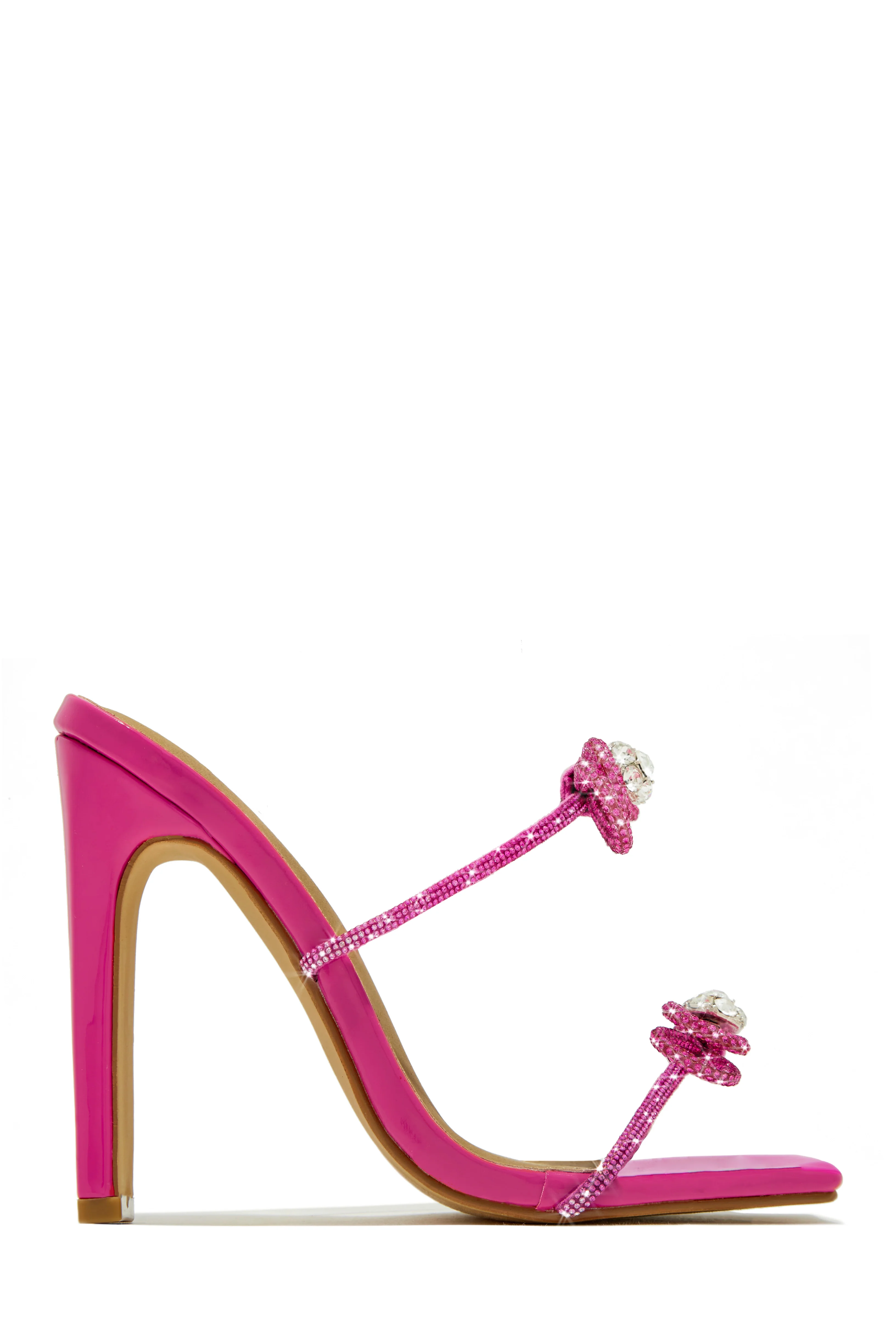 Life Is A Party Embellished High Heel Mules - Pink - Image 8