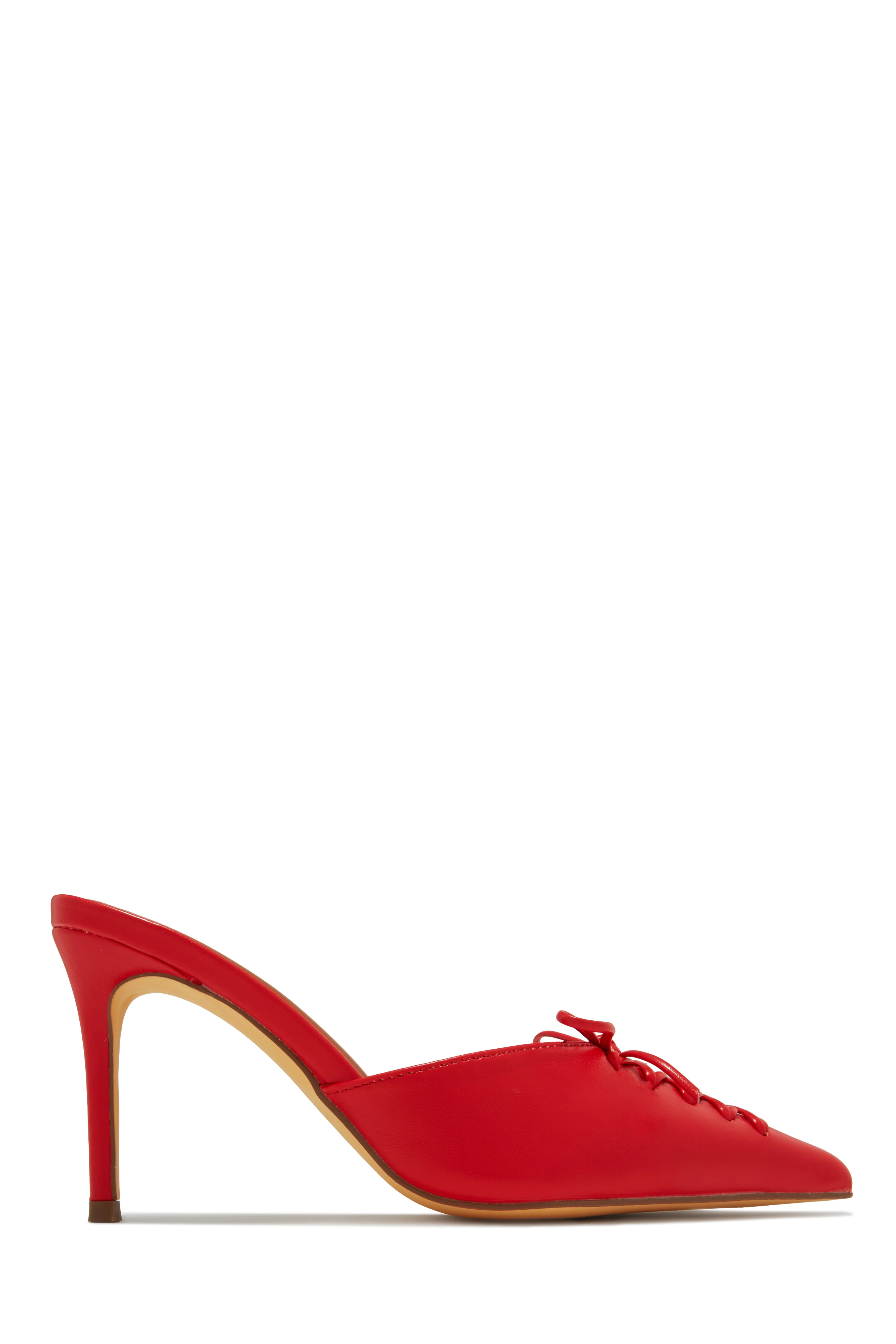 Lina Pump Heel Mules - Nude - Image 11