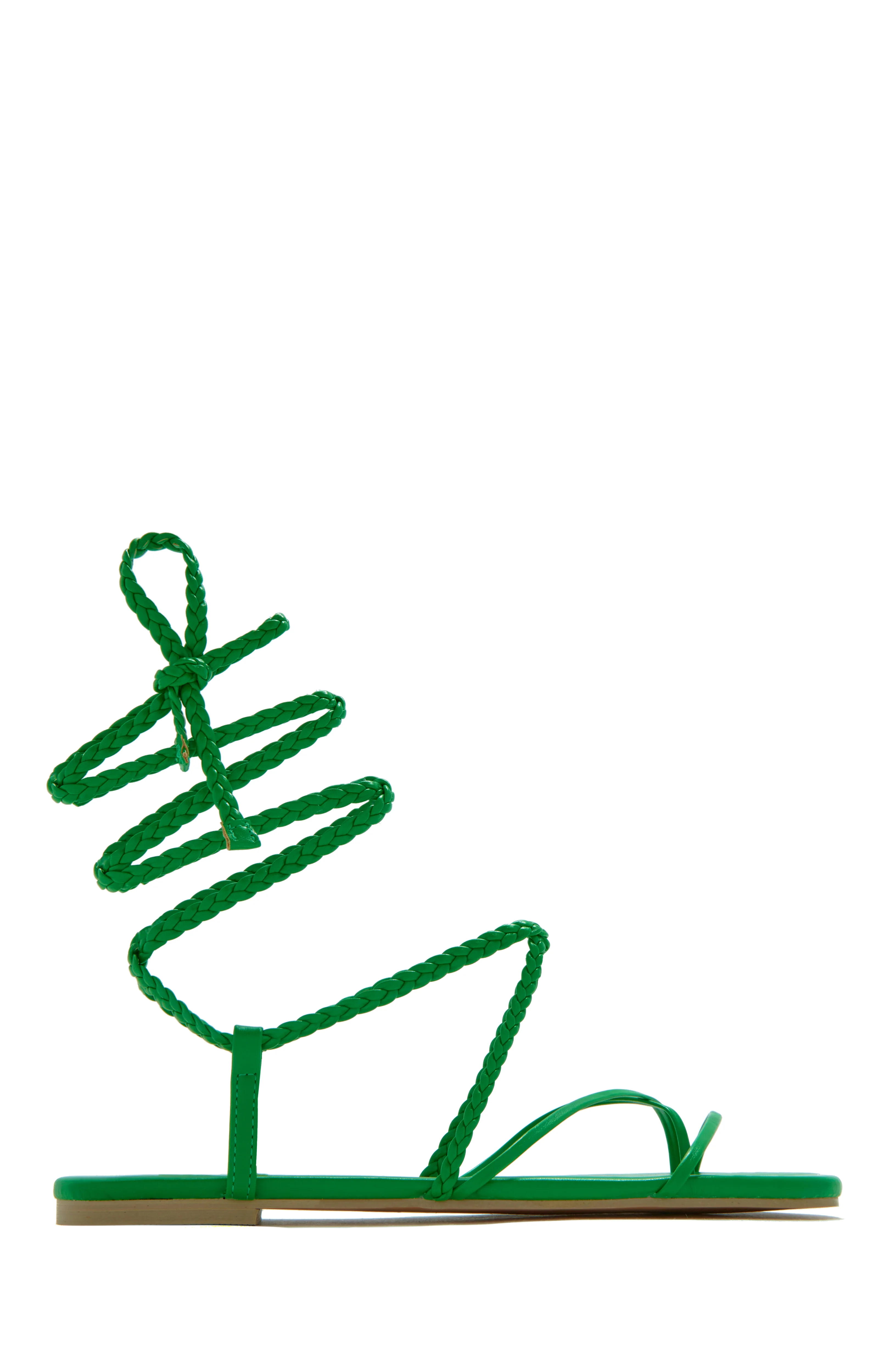Live In Paradise Lace Up Sandals - Green - Image 5