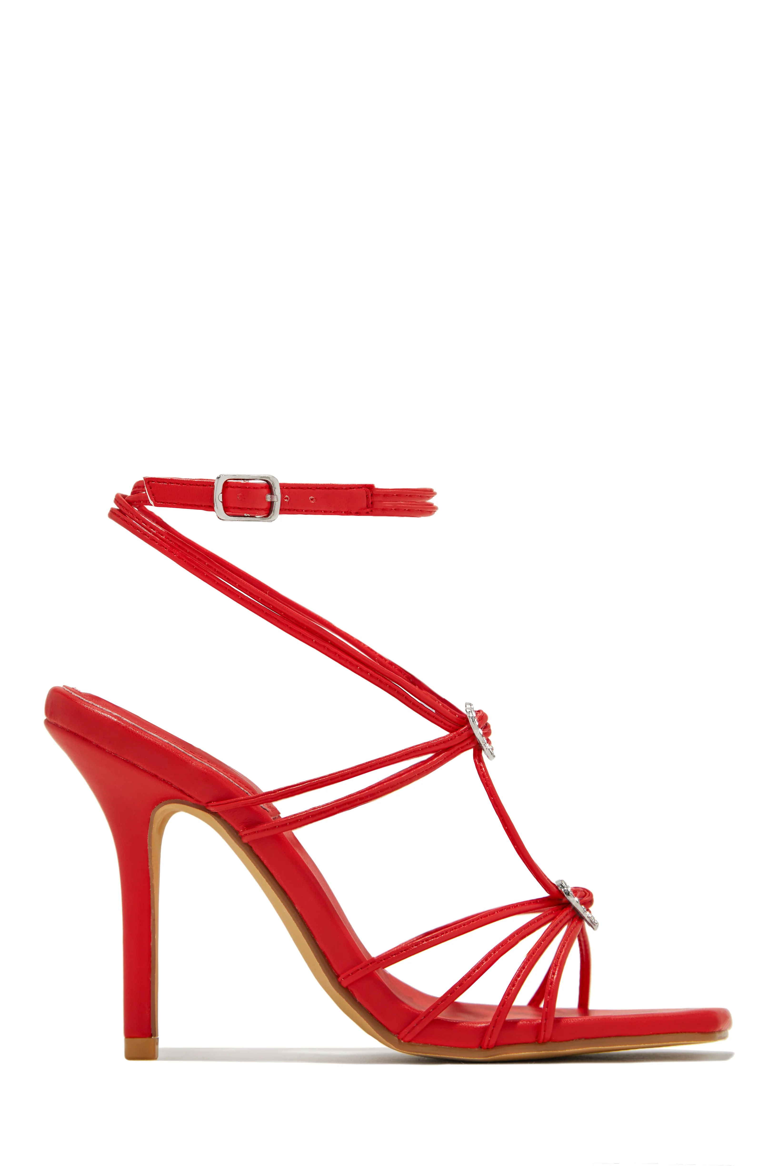 Lovestruck Embellished Strappy High Heels - Pink - Image 9