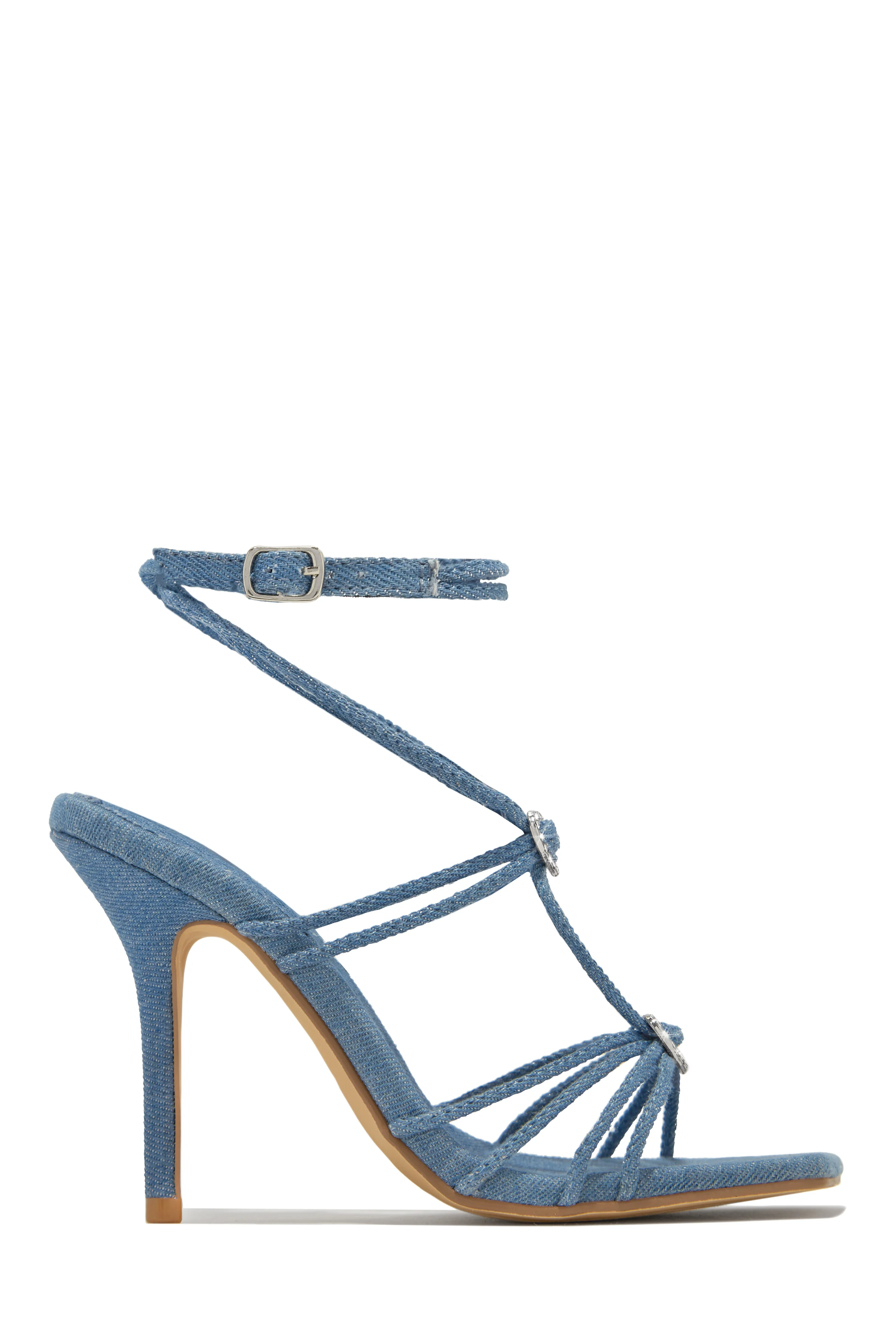 Lovestruck Embellished Strappy High Heels - White - Image 6