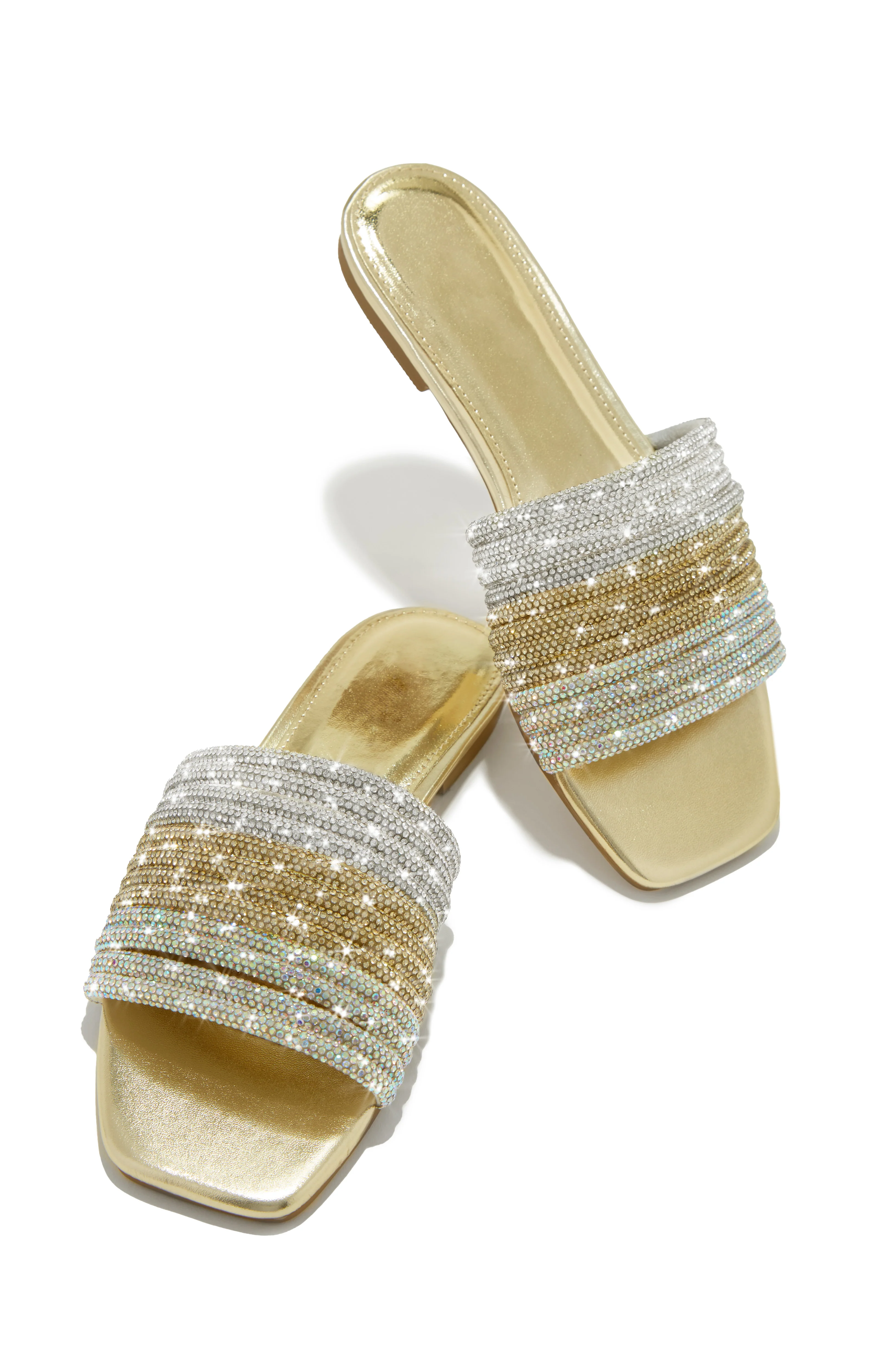 Luxe Resort Wear Embellished Slip On Sandals - Pink - Image 10
