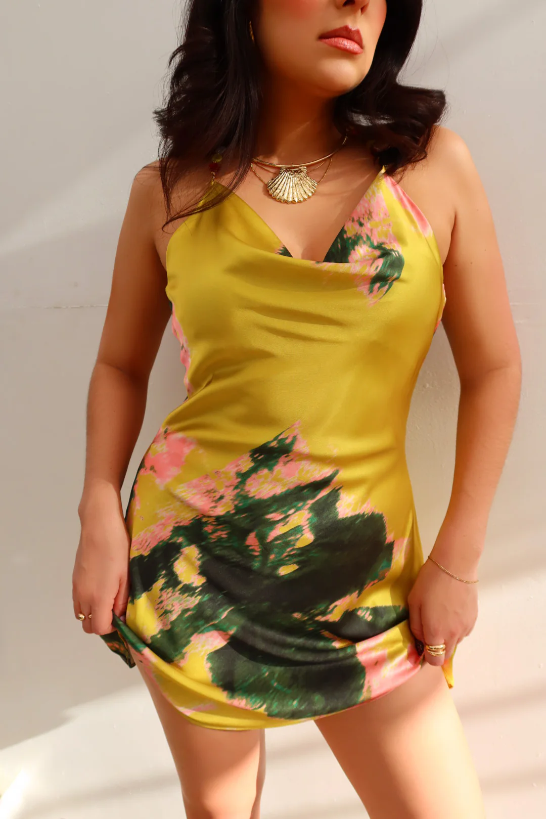 Zaira Mini Dress - Yellow Multi