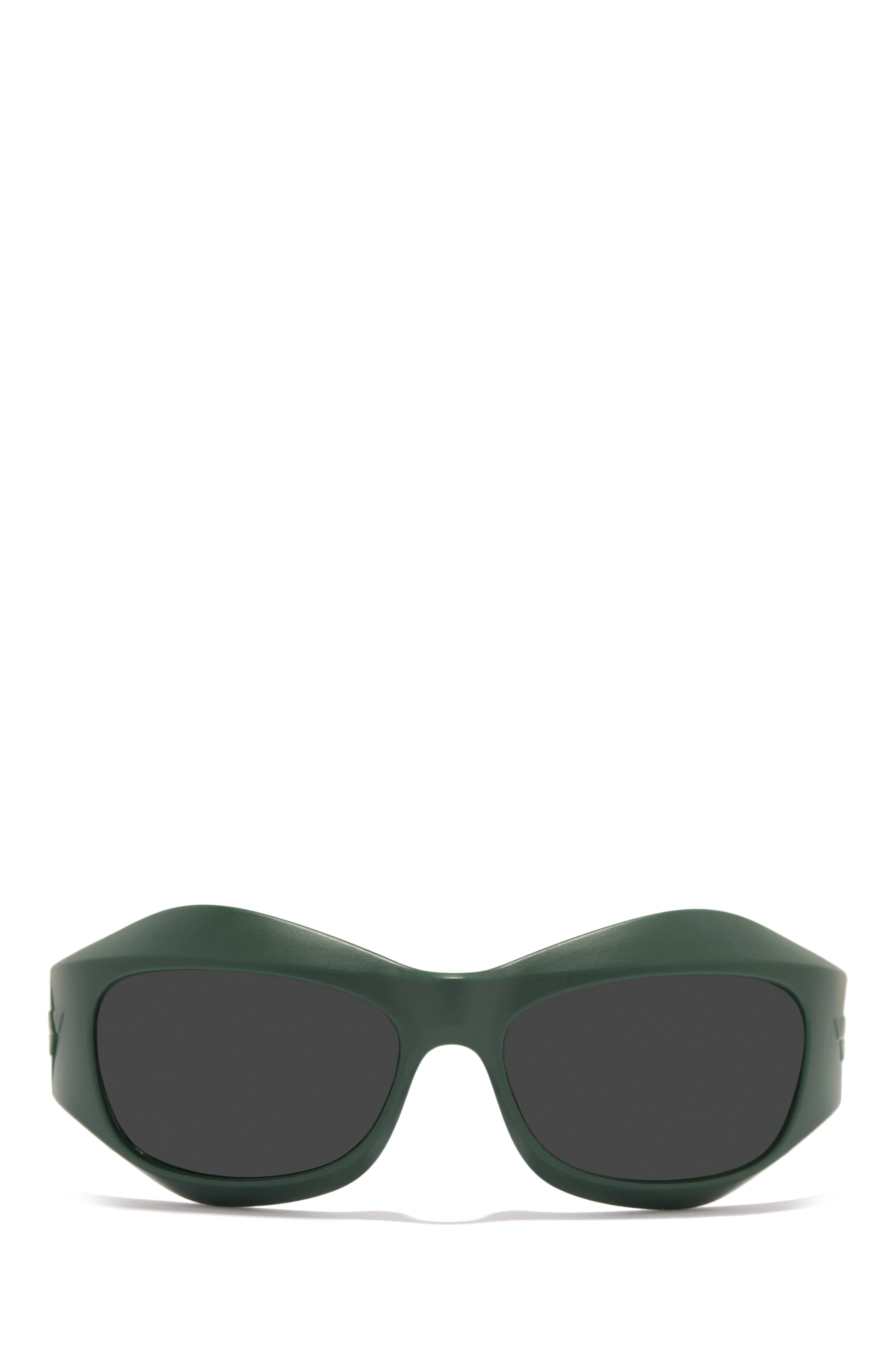 Made You Look Matte Frame Sunglasses - Green - Image 3
