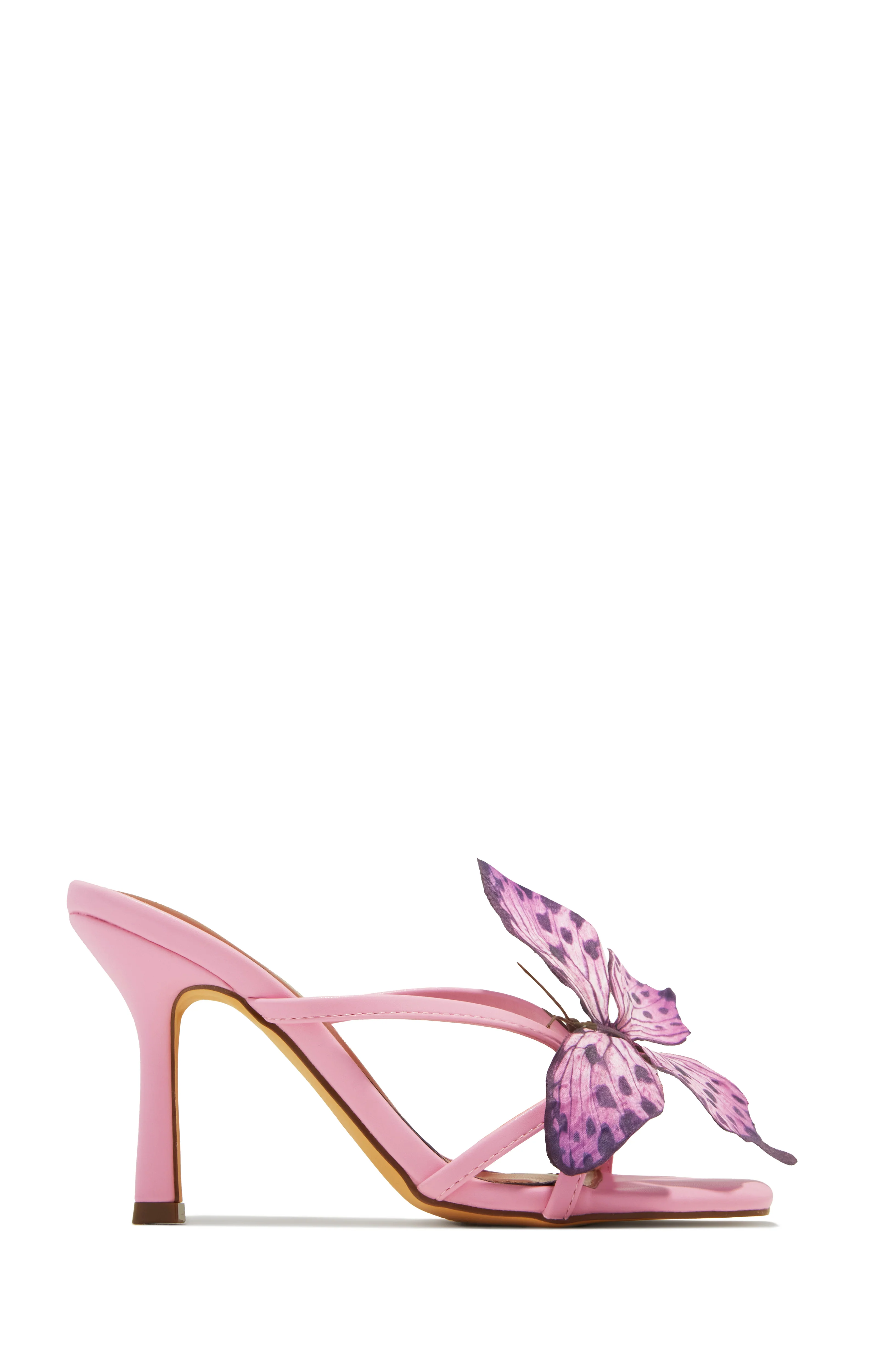 Mariposa Butterfly Mule Heels - Pink - Image 5