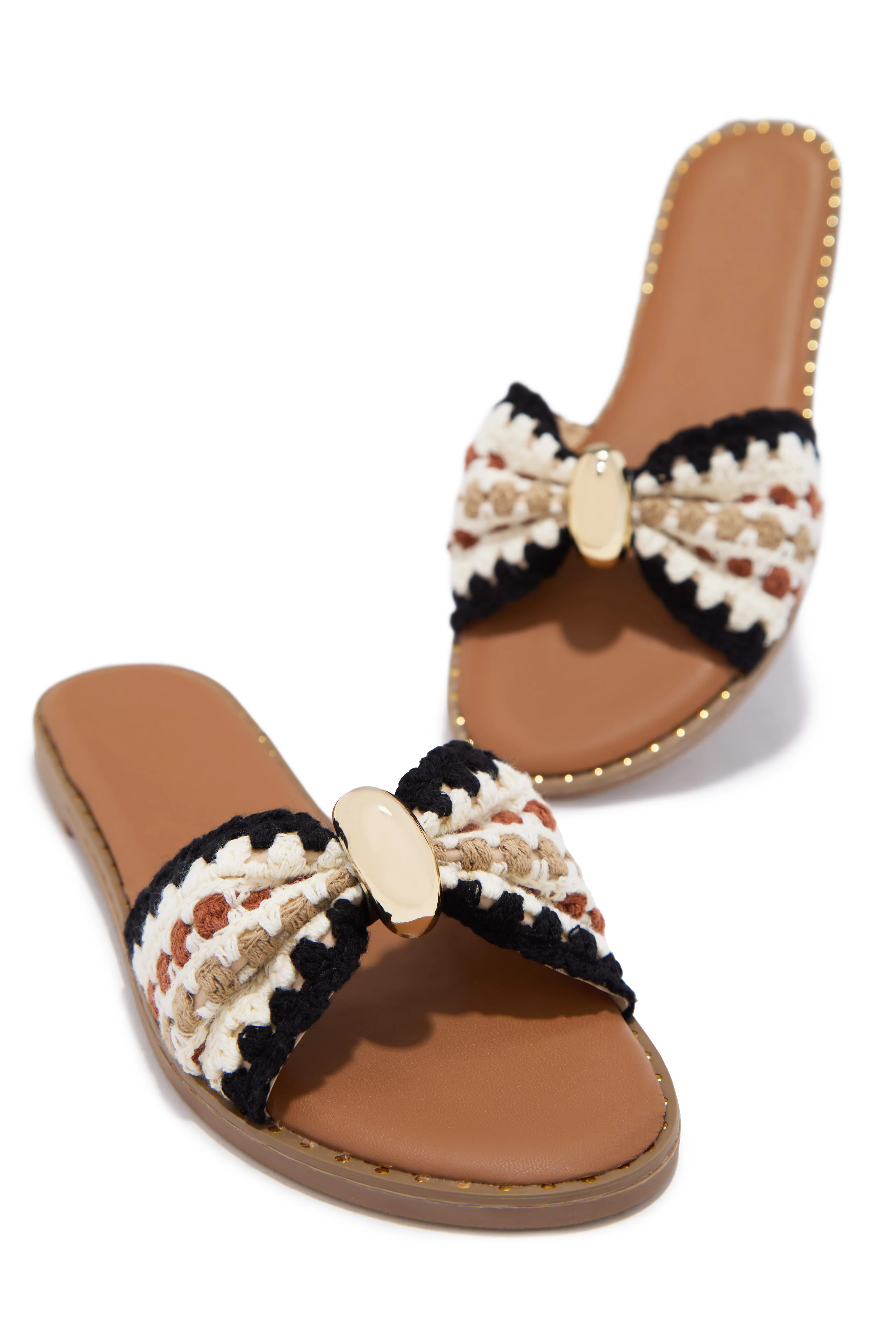 Maya Slip On Sandals - Black - Image 2