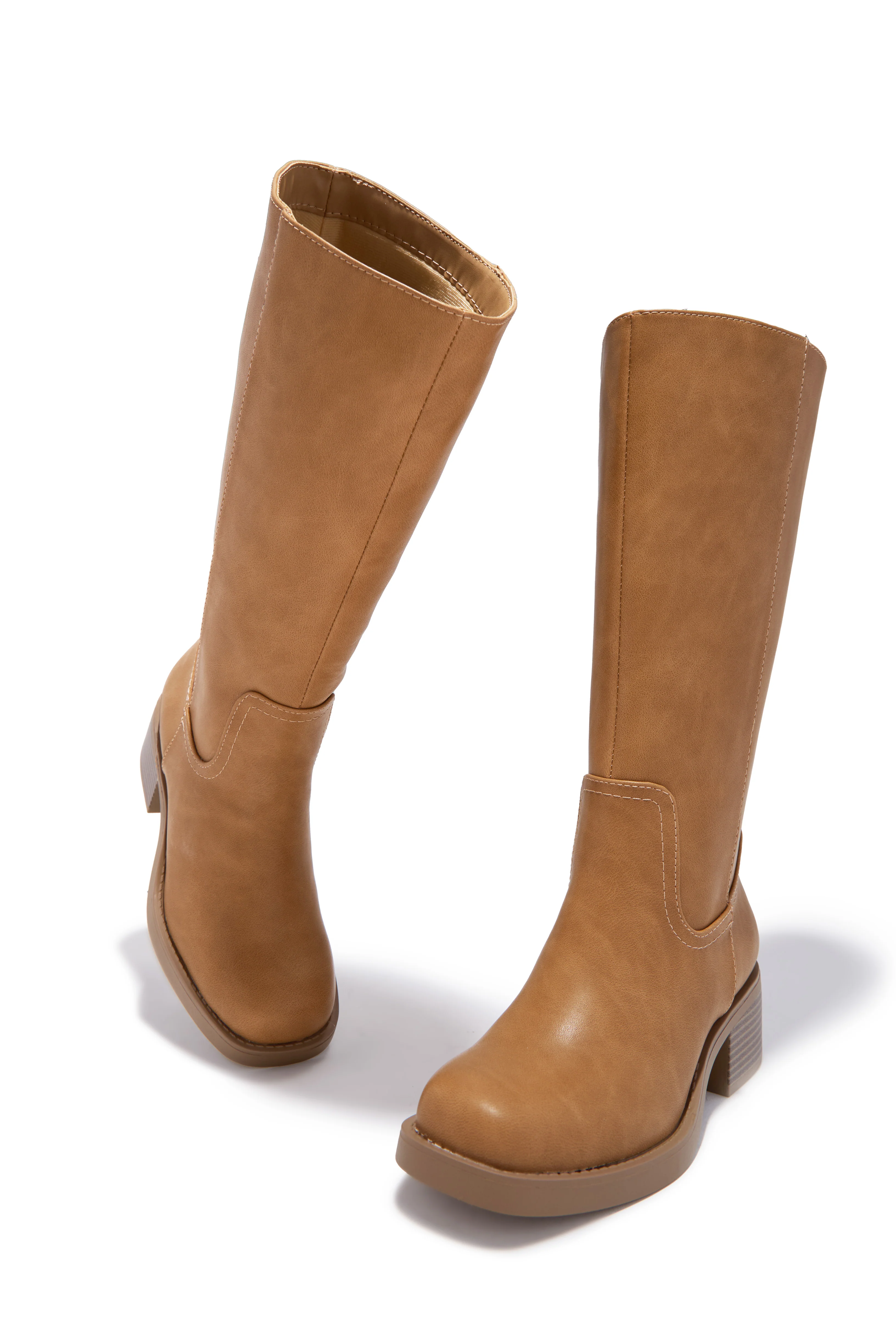 Midnight Icon Below The Knee Moto Boots - Camel - Image 4