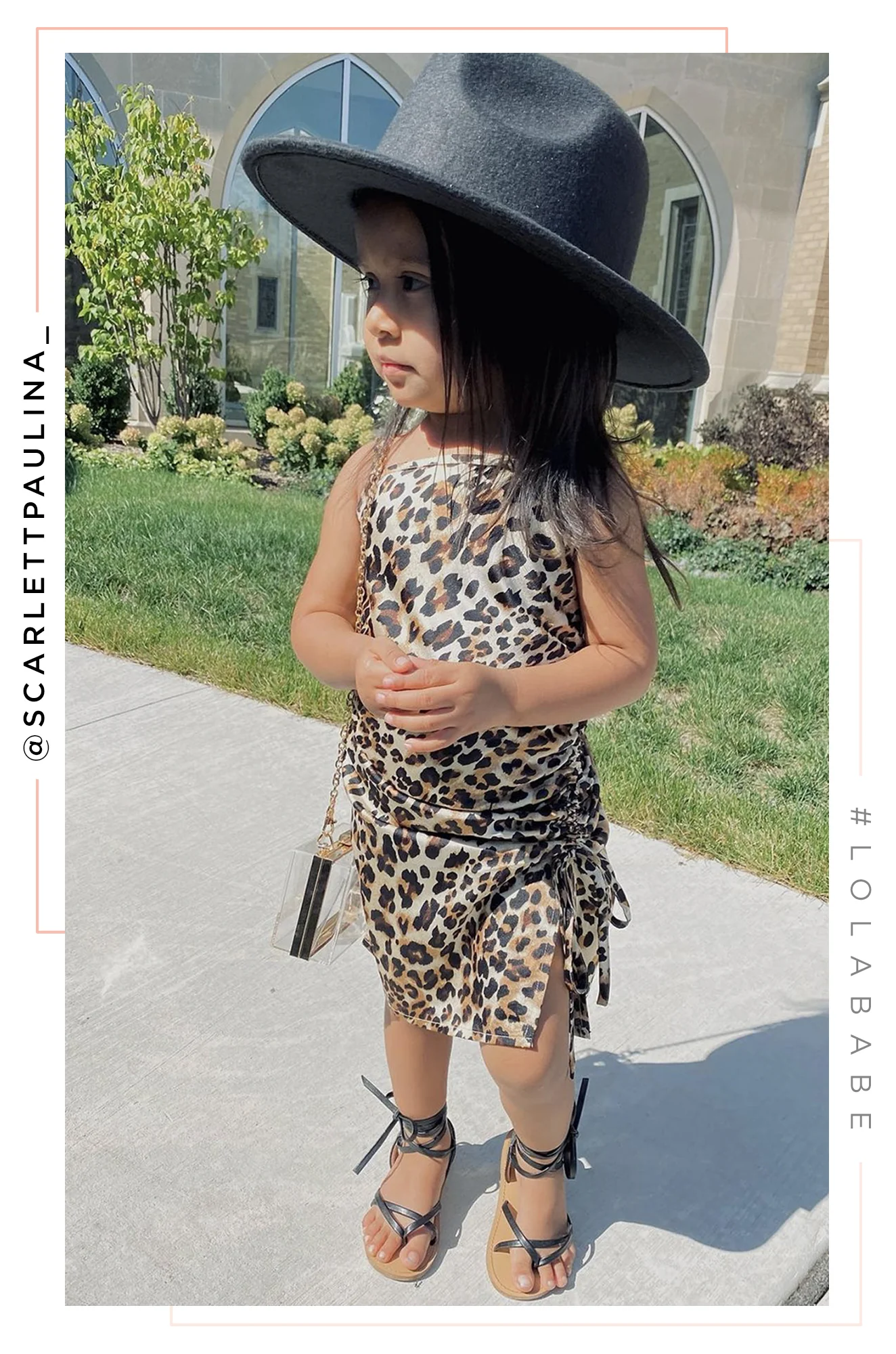 Mini Alessandra Kids Ruched Dress- Leopard - Image 3