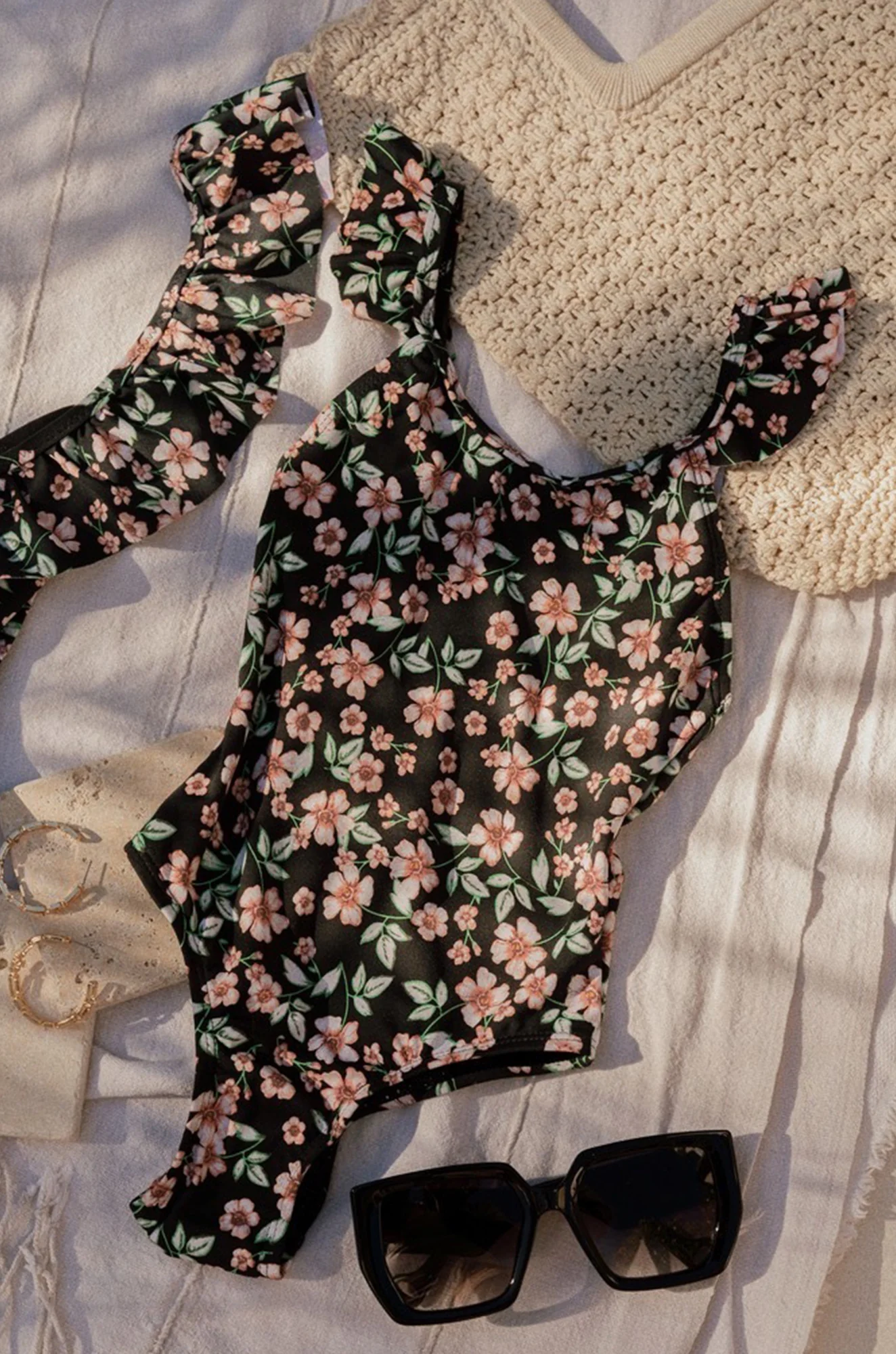 Mini Kalisi Kids One Piece Swimsuit - Floral - Image 8