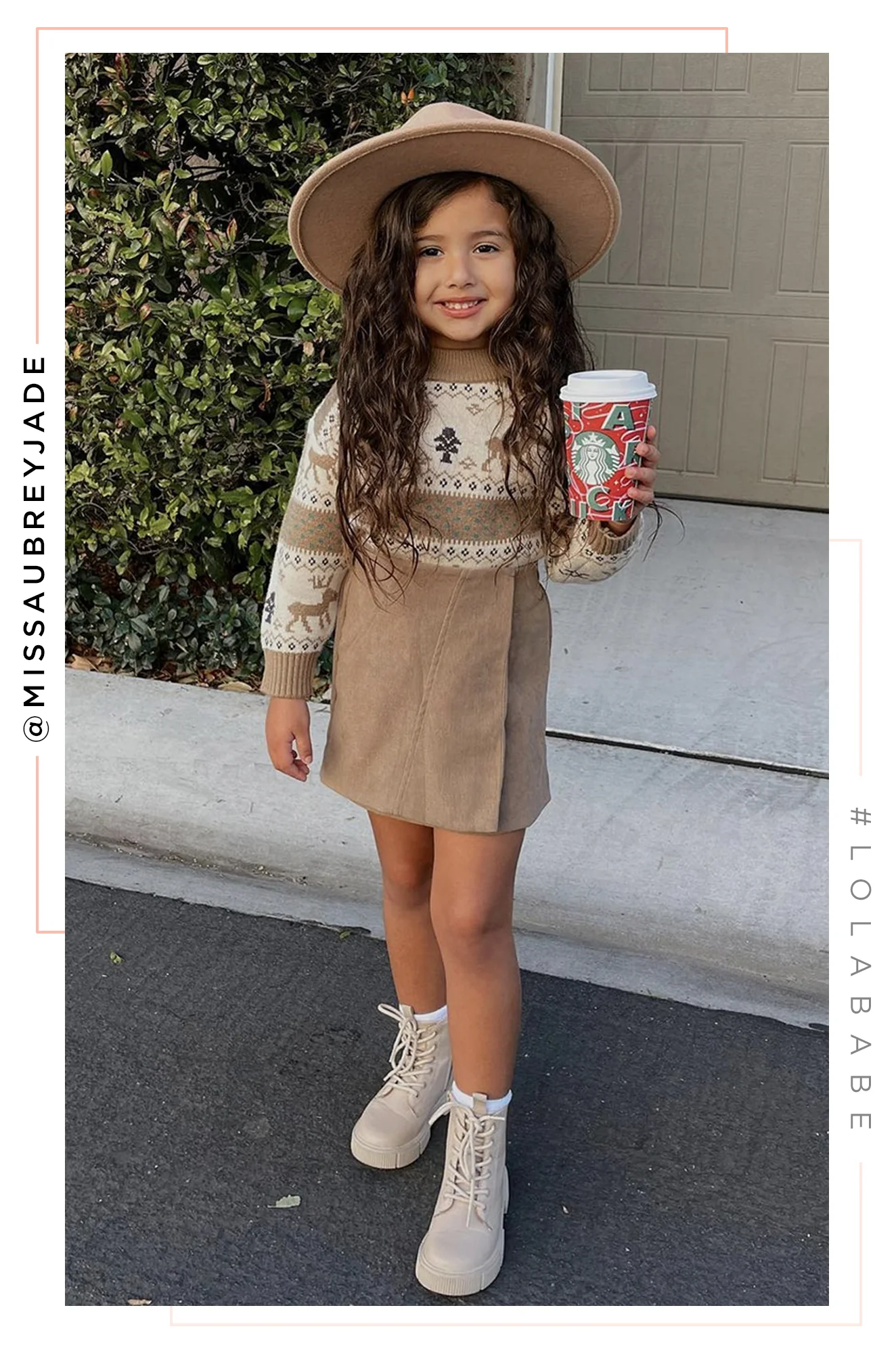 Mini Primavera Kids Flat Brim Hat - Nude - Image 10