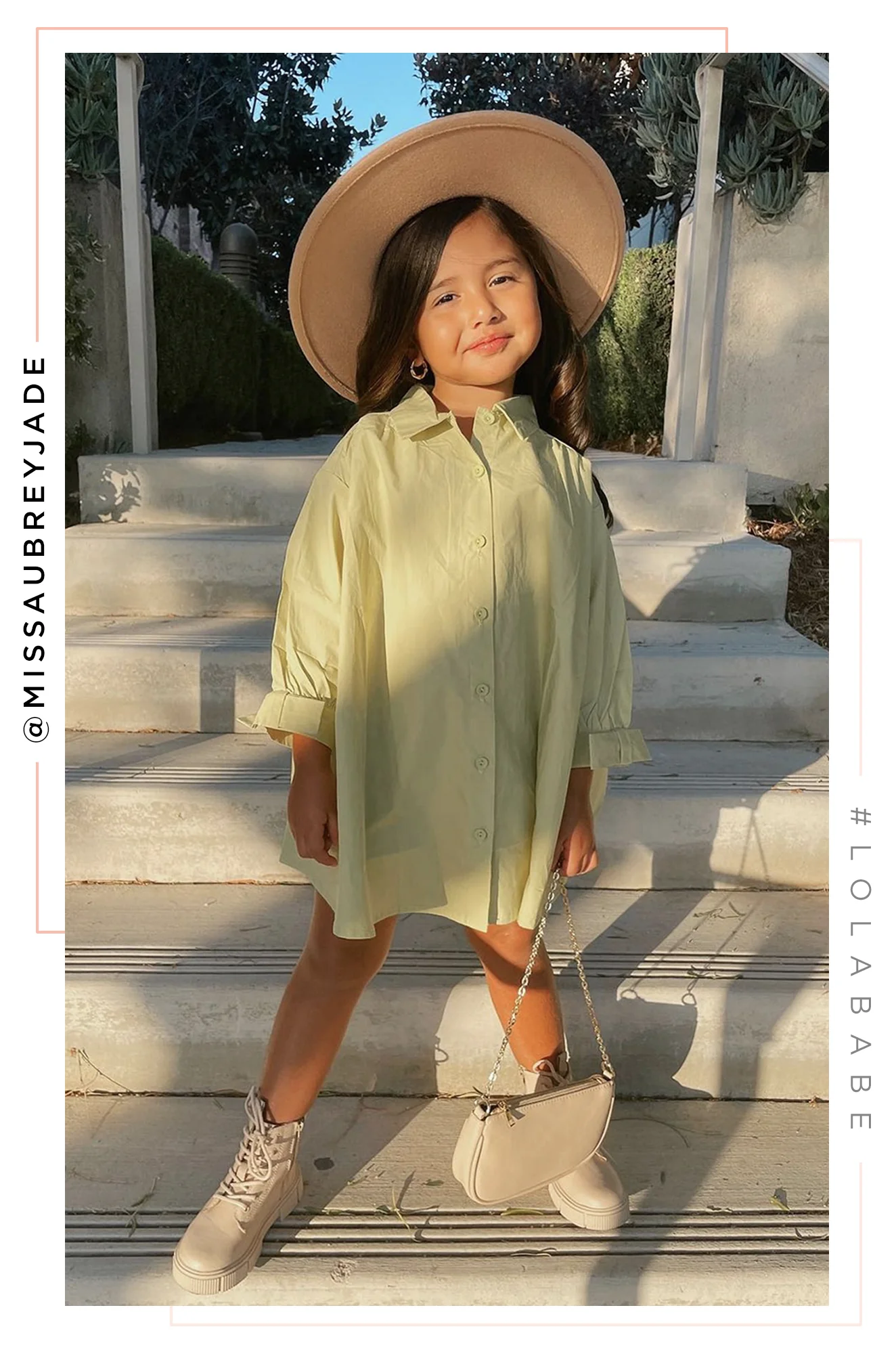 Mini Primavera Kids Flat Brim Hat - Nude - Image 7