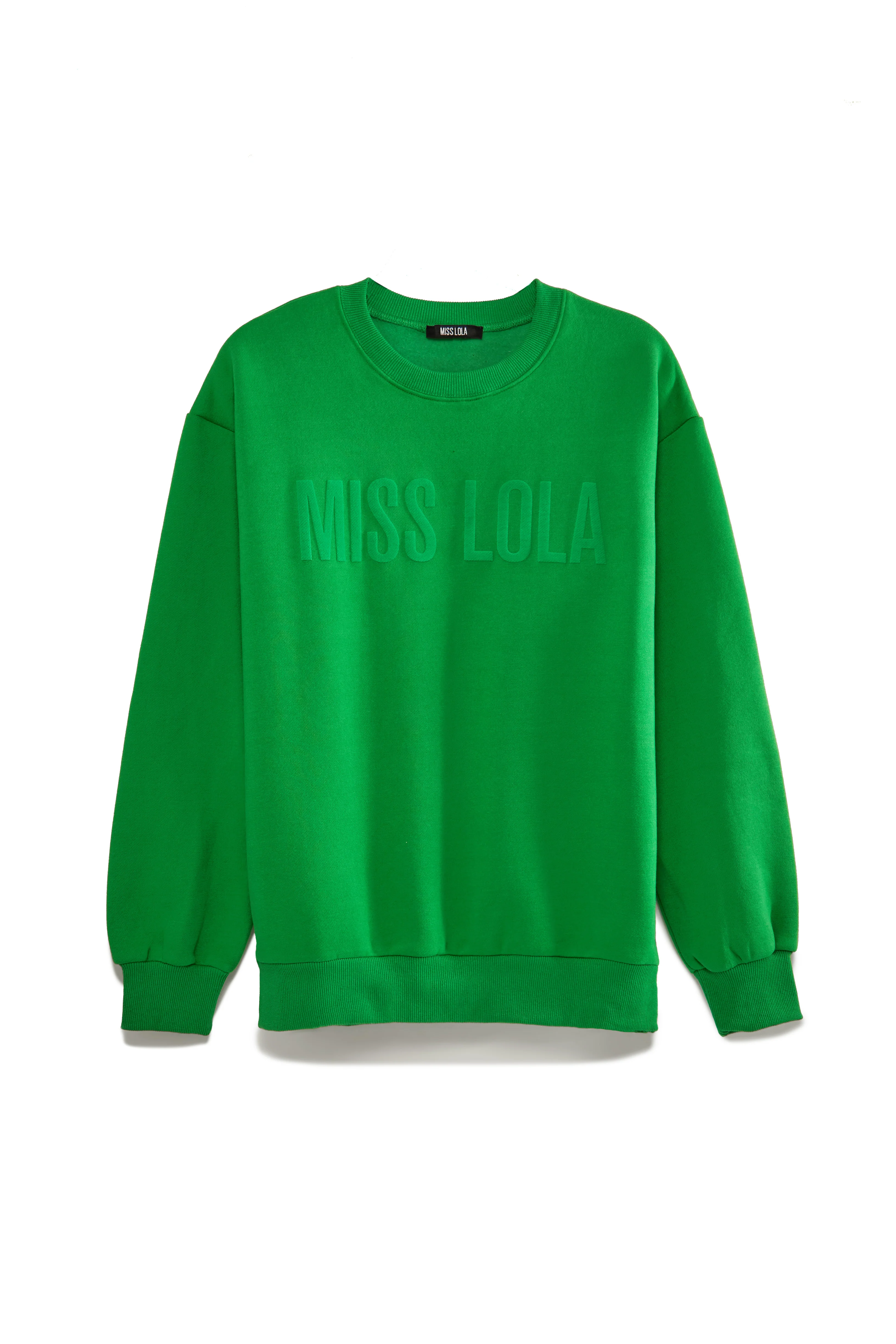 Miss Lola Exclusive Crewneck Sweater - Green - Image 5