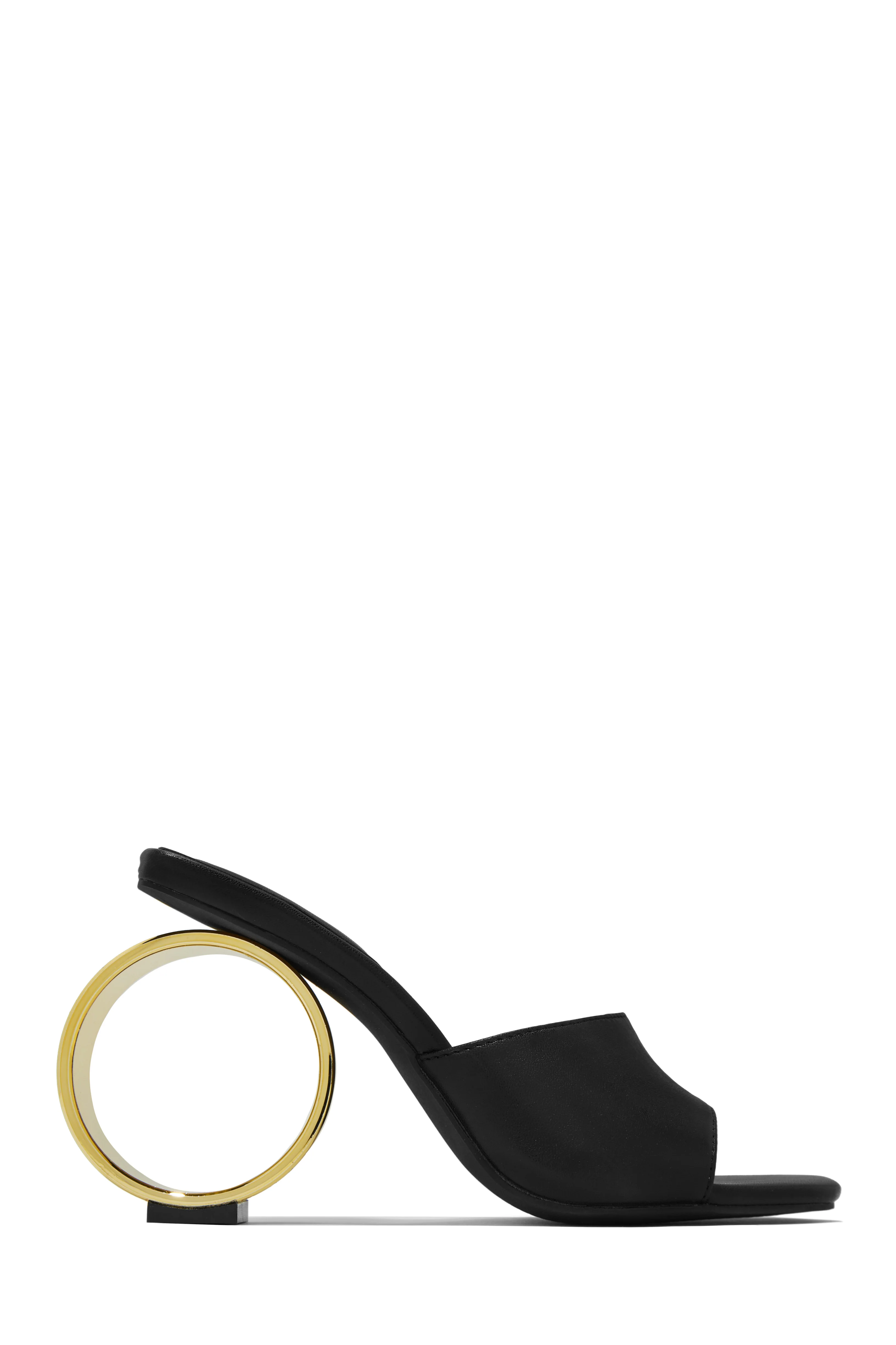 Naomi Sphere Heel Mules - Black - Image 6