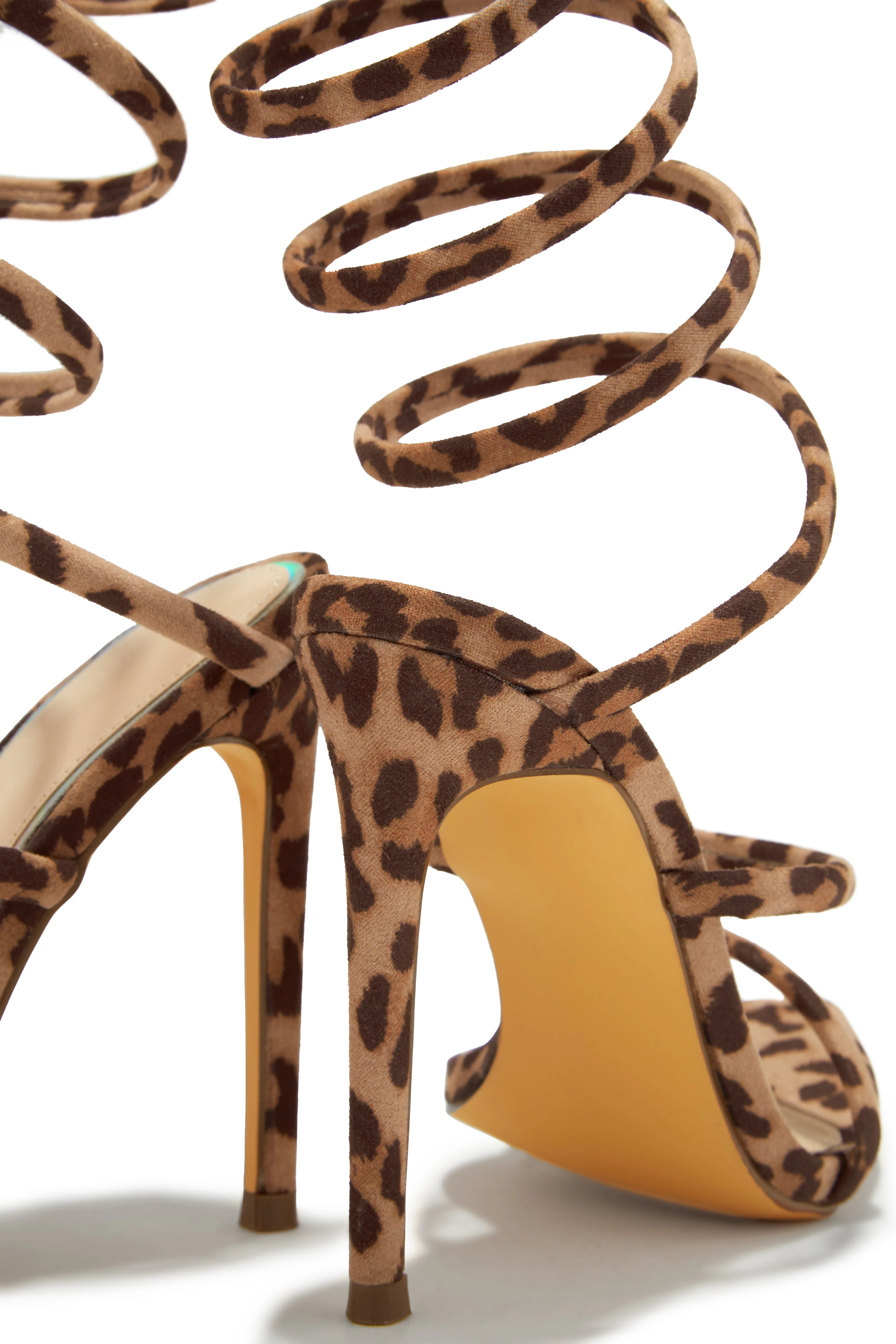 Nathalie Around The Ankle Coil High Heels - Leopard - Image 3