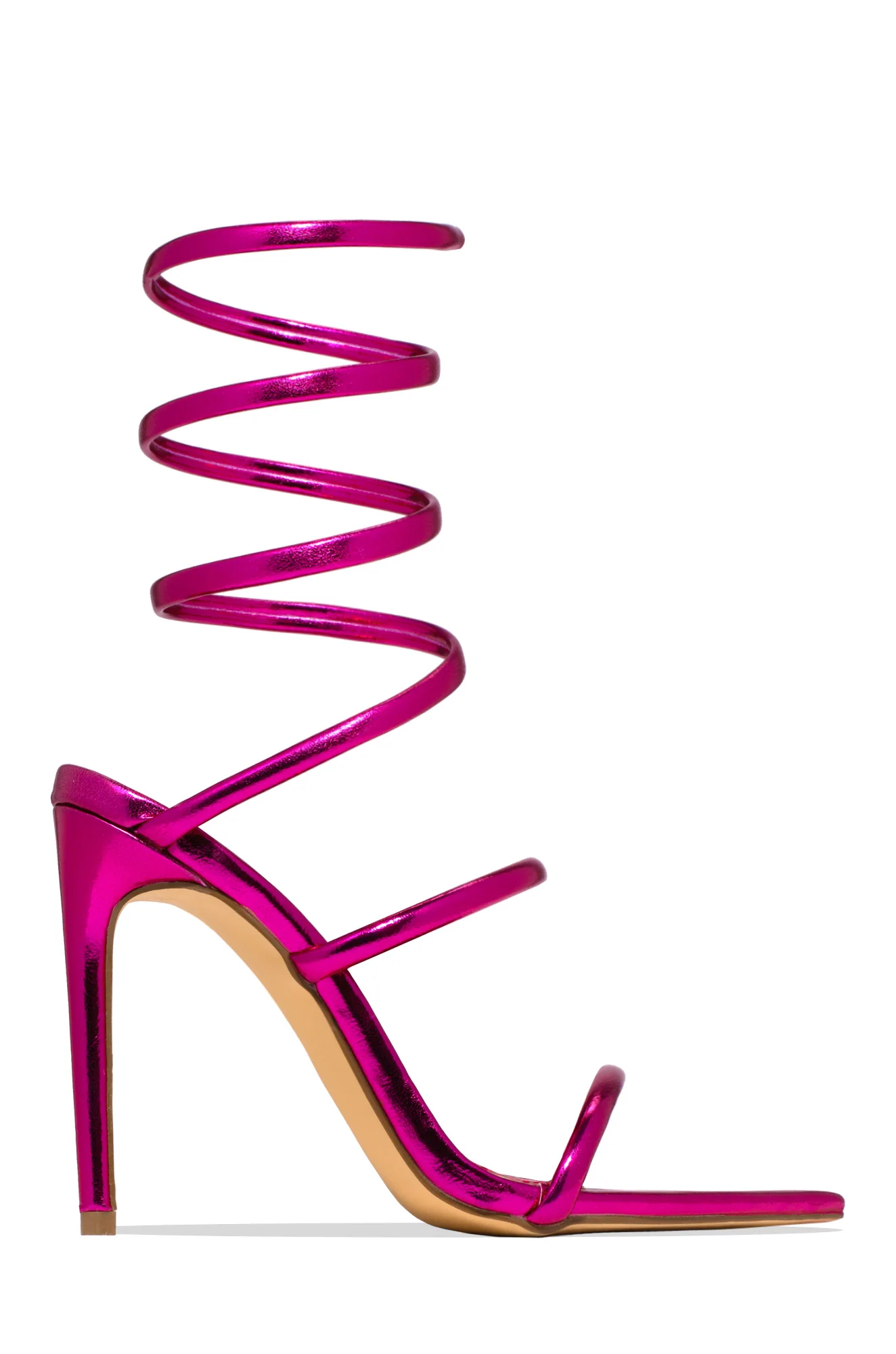 Nathalie Around The Ankle Coil High Heels - Pink - Image 8