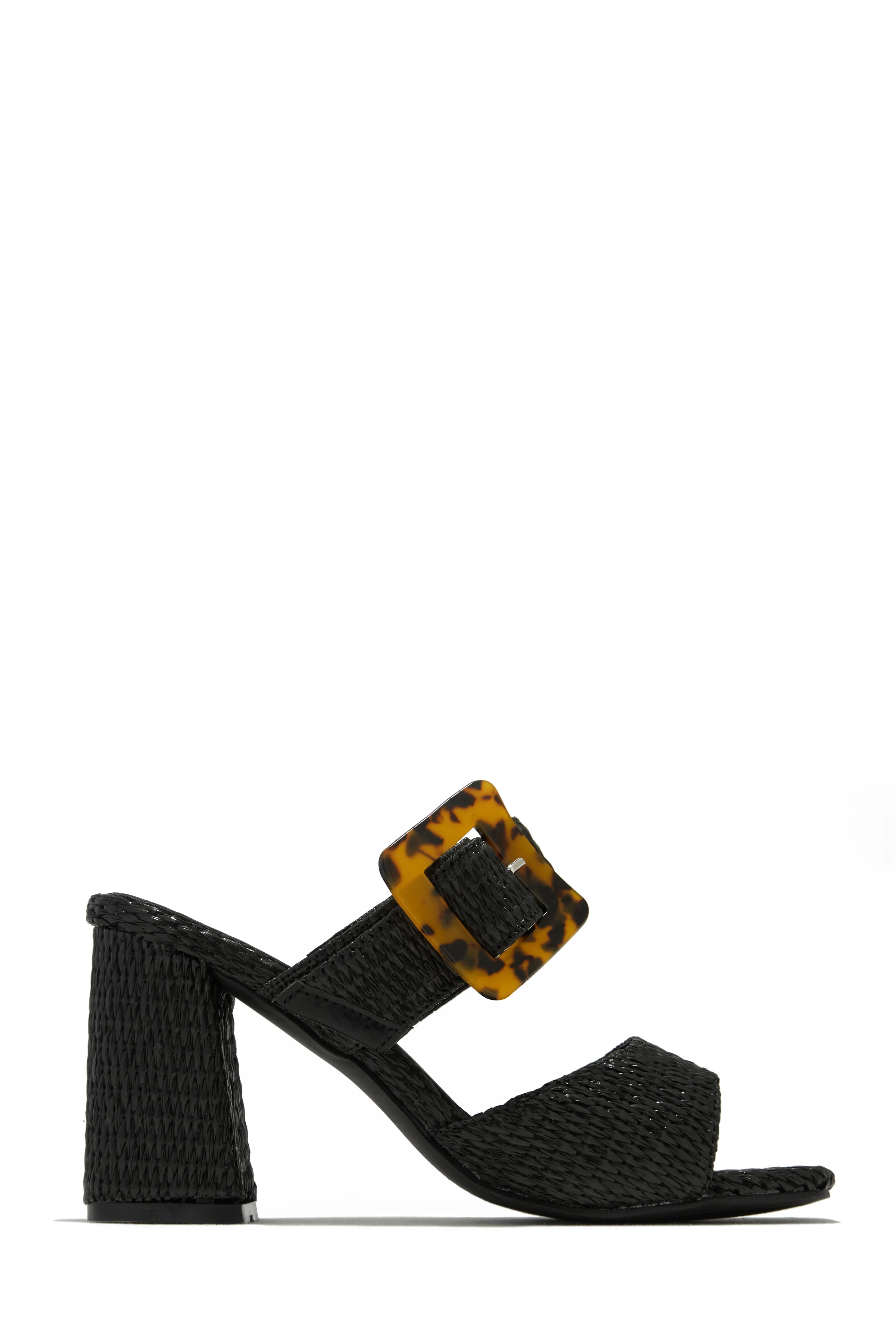 Naya Block Heel Mules - Black - Image 4