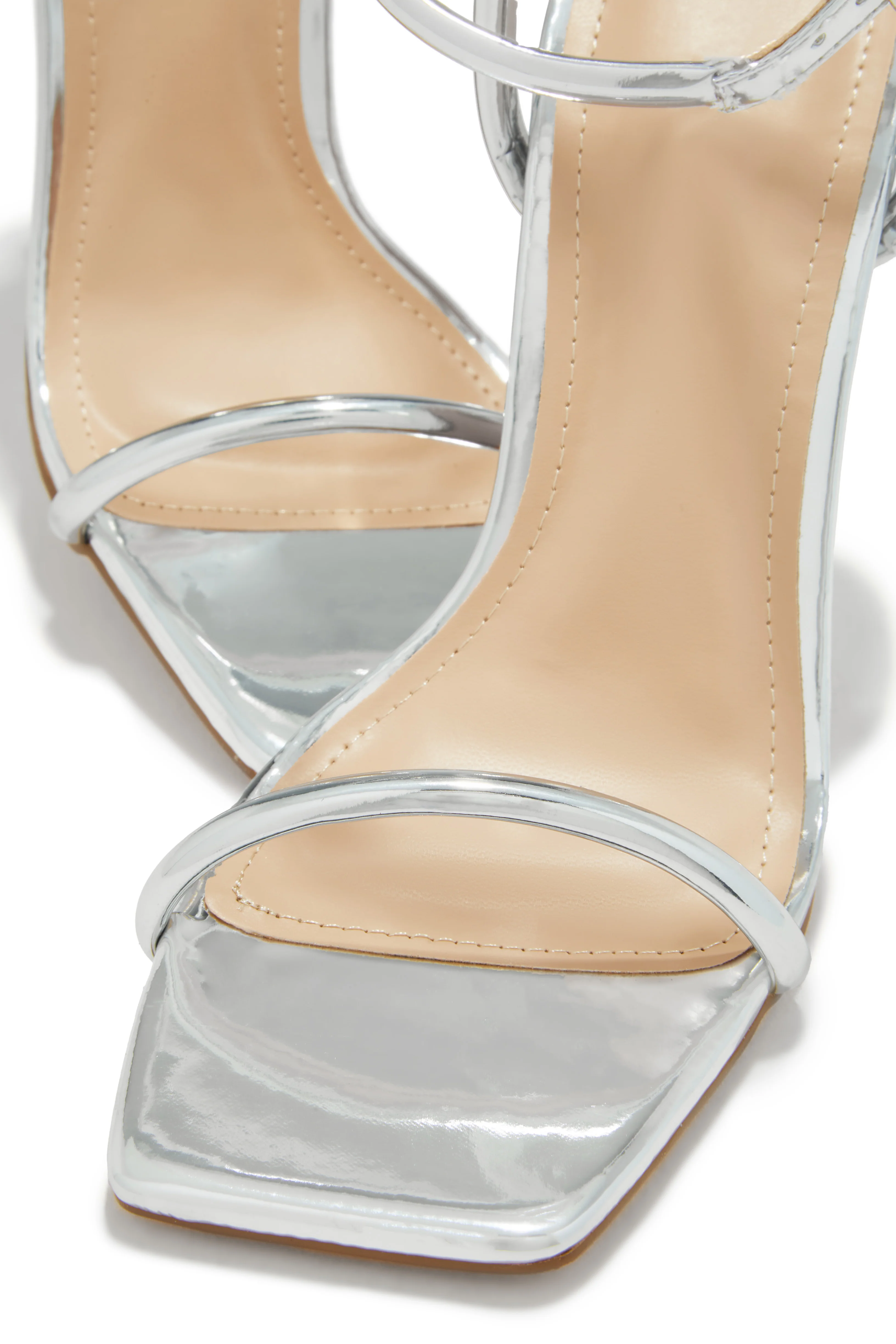 Nayela Single Sole High Heels - Silver - Image 3
