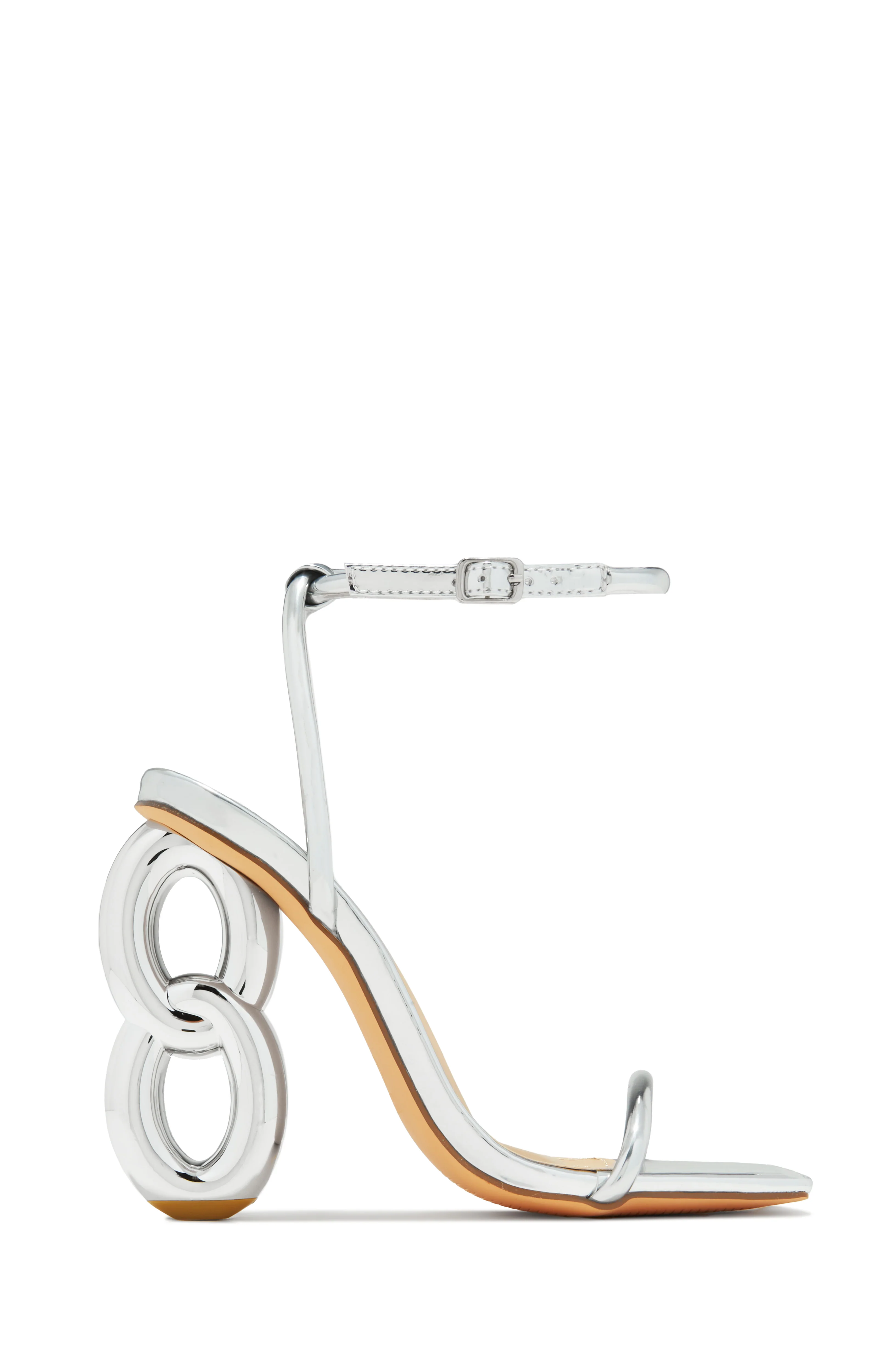 Nayela Single Sole High Heels - Silver - Image 5