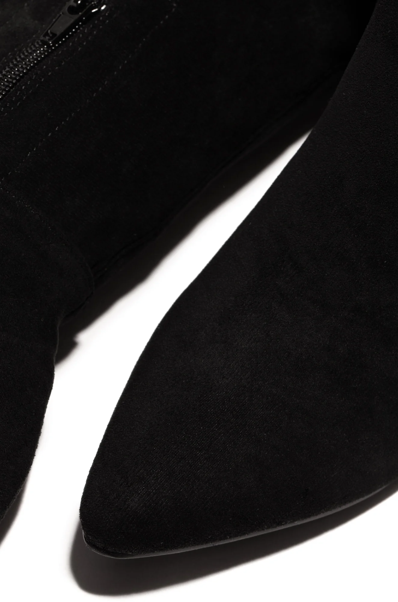 New Moon Over The Knee Block Heel Boots - Black - Image 4