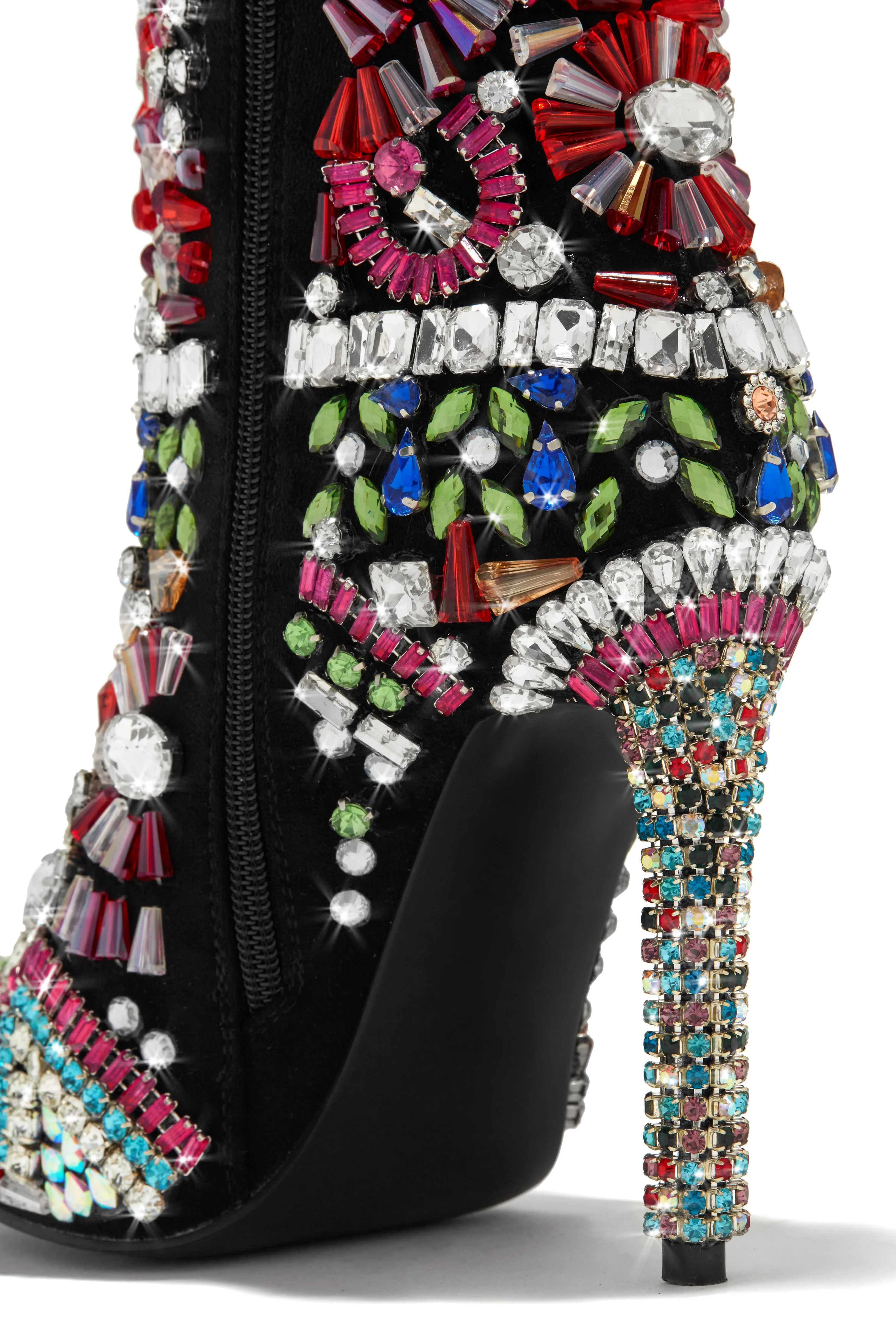 Nico Fully Embellished Ankle Boots - Multi - Image 4