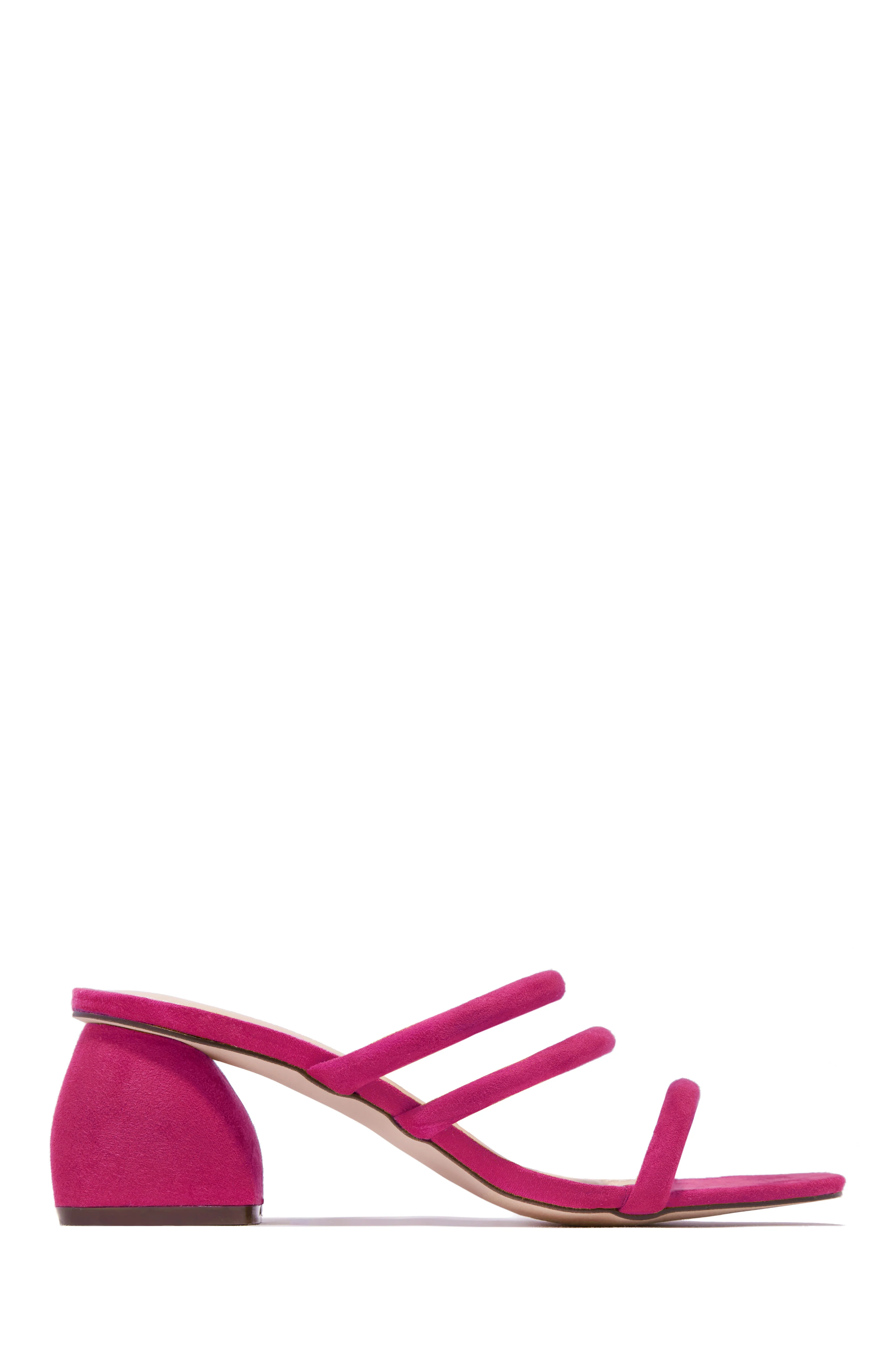 Nora Block Mid Heel Mules - Nude - Image 7