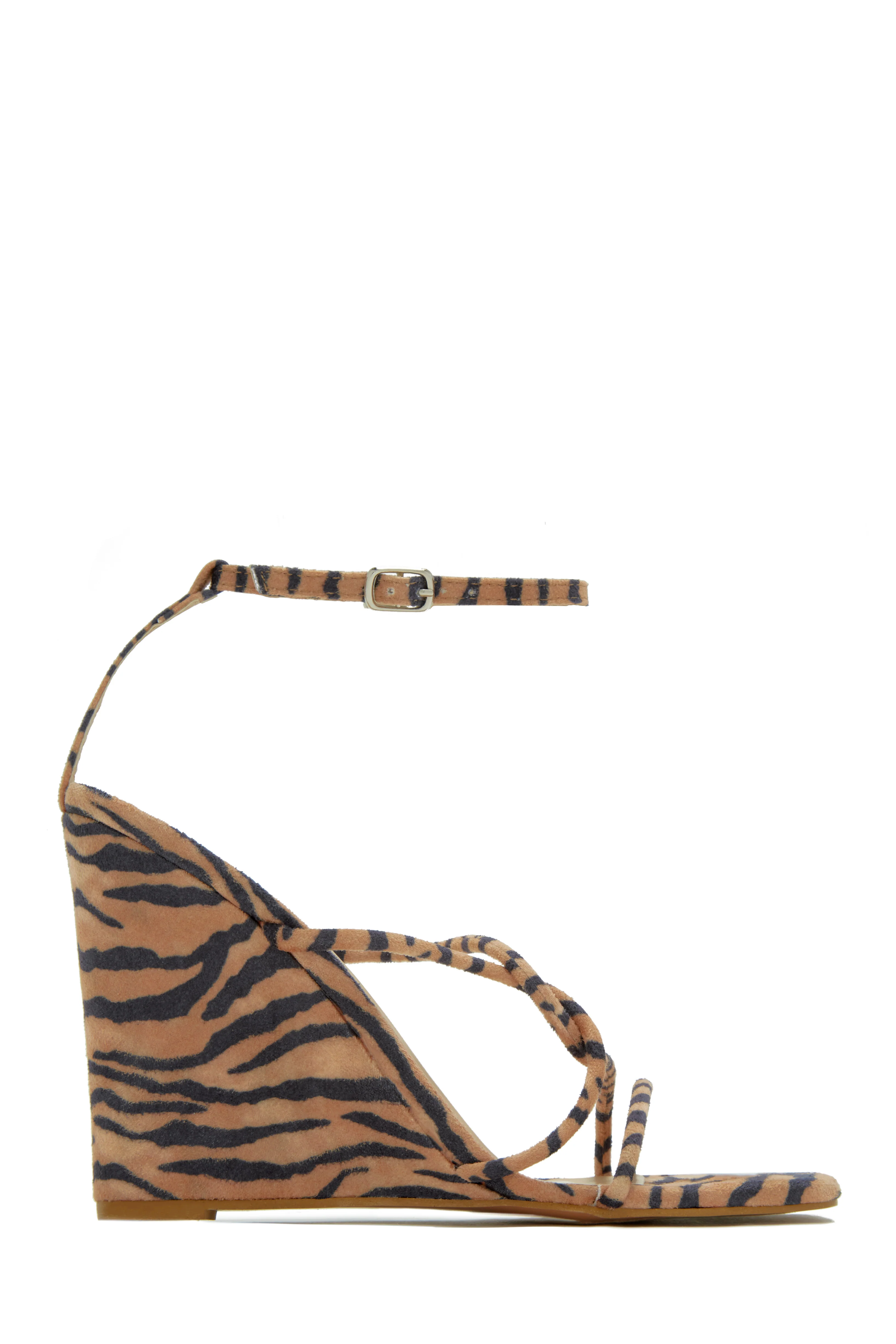 Nyana Ankle Strap Wedge Heels - Tiger - Image 3
