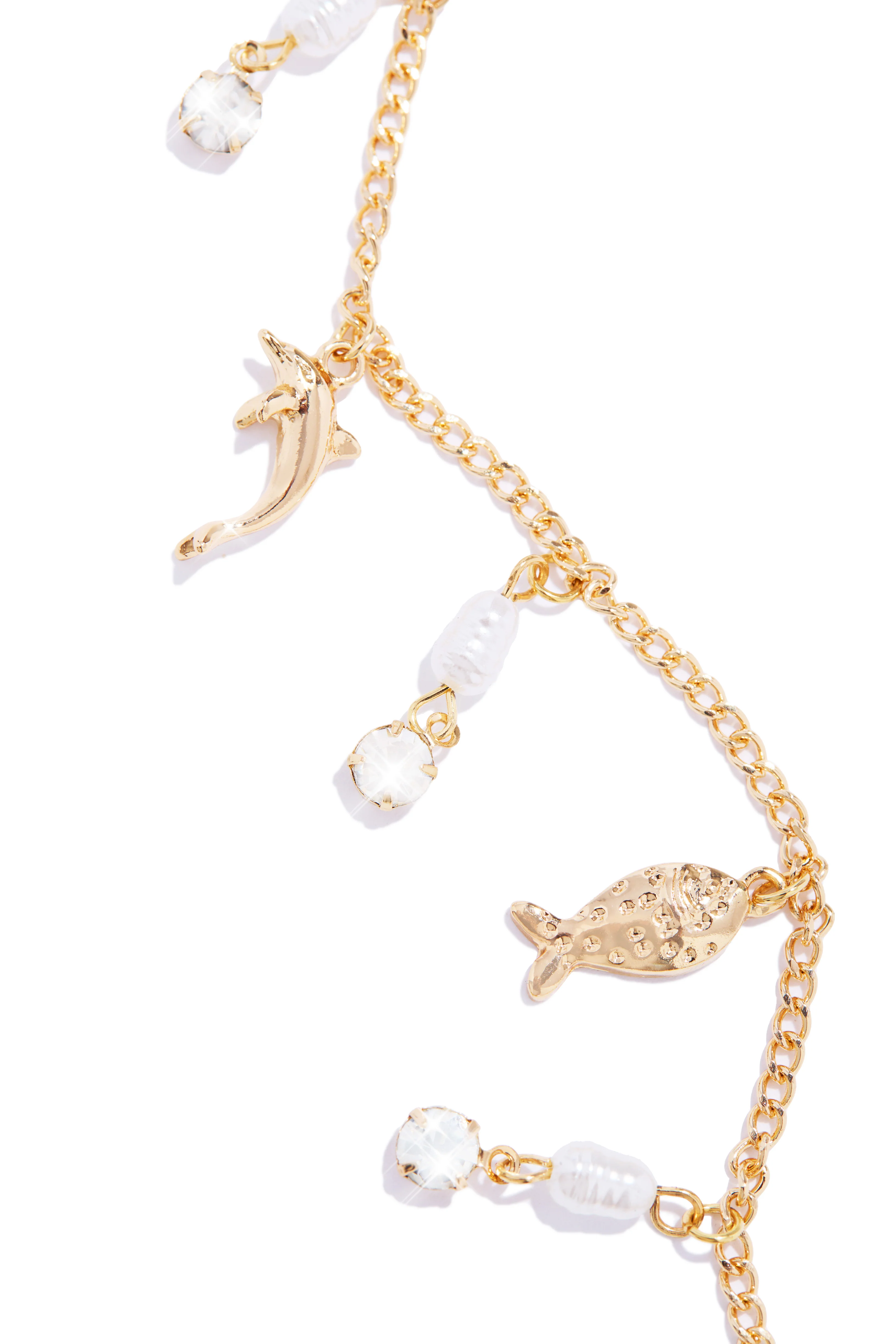 Olina Charm Anklet - Gold - Image 4
